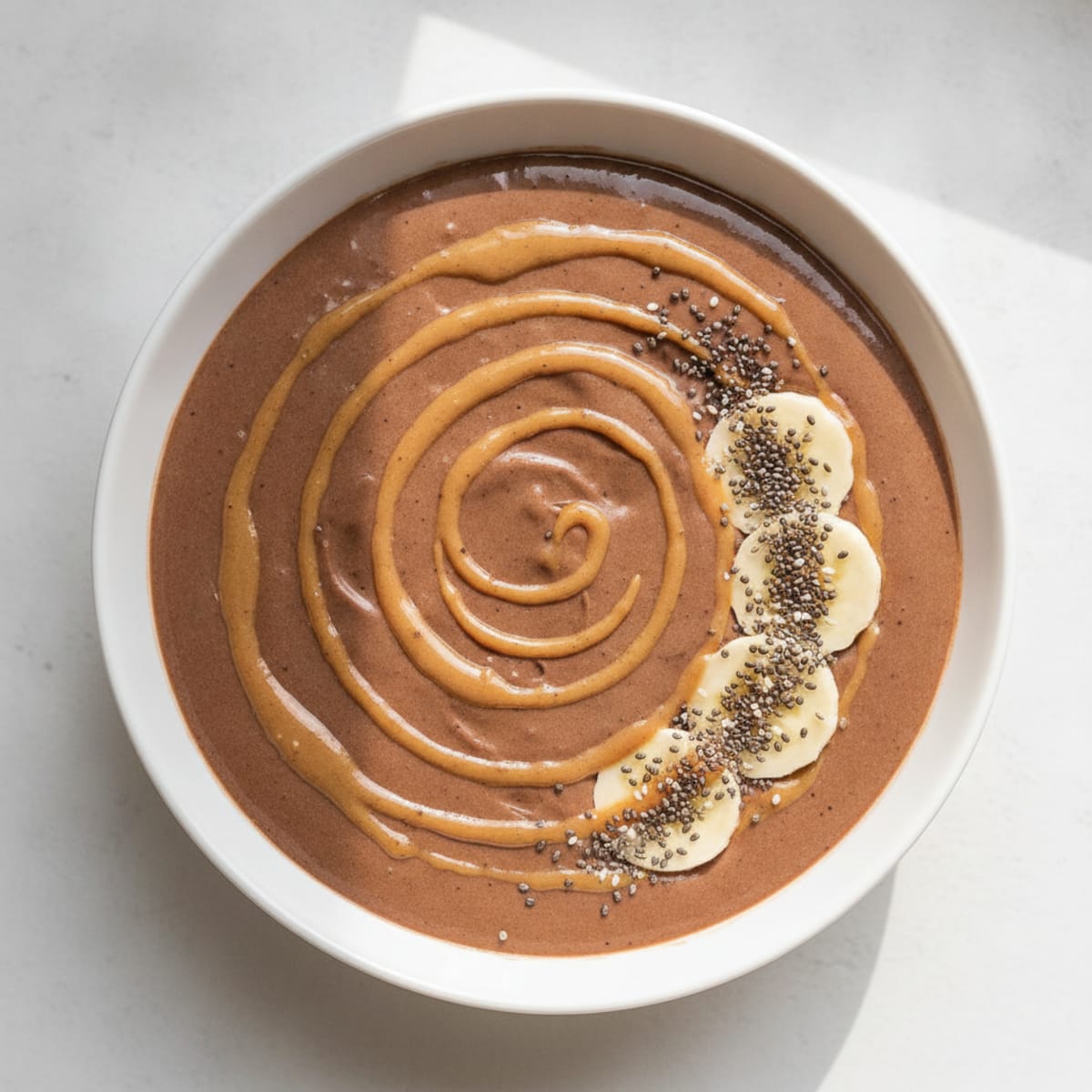 Chocolate Protein Smoothie with Peanut Butter
