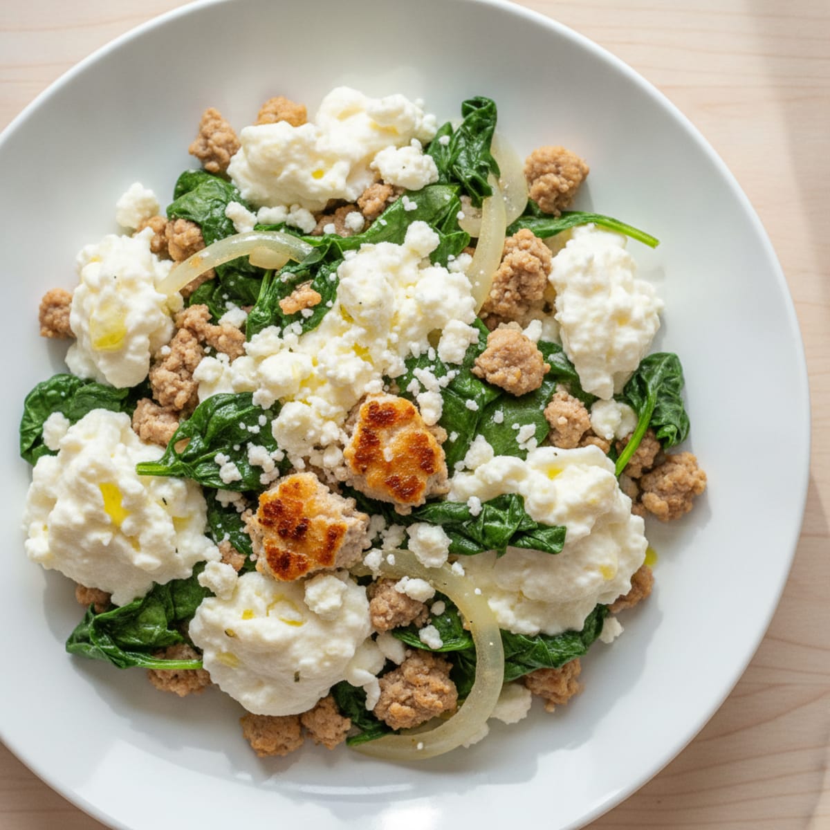 Egg White Scramble with Spinach and Lean Turkey