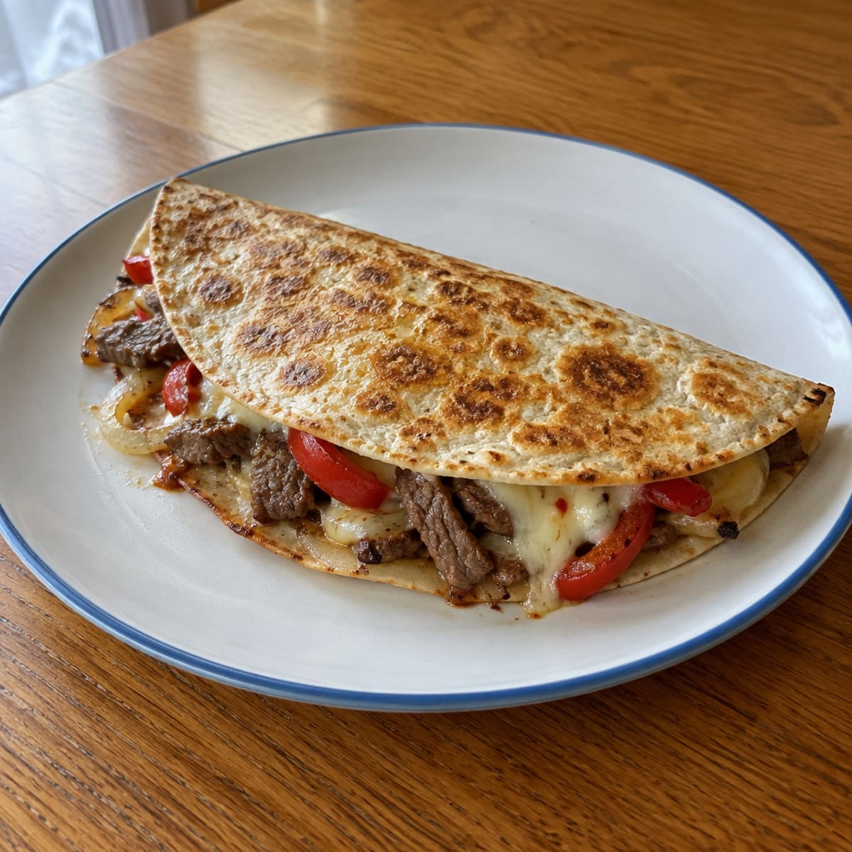 Steak and cheese quesadilla