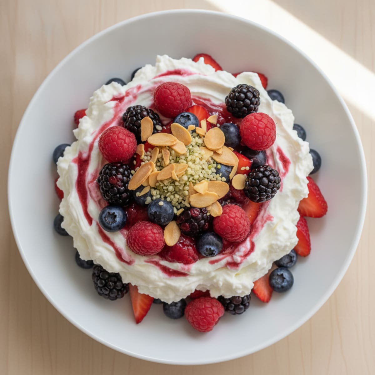 Greek Yogurt Protein Parfait with Mixed Berries