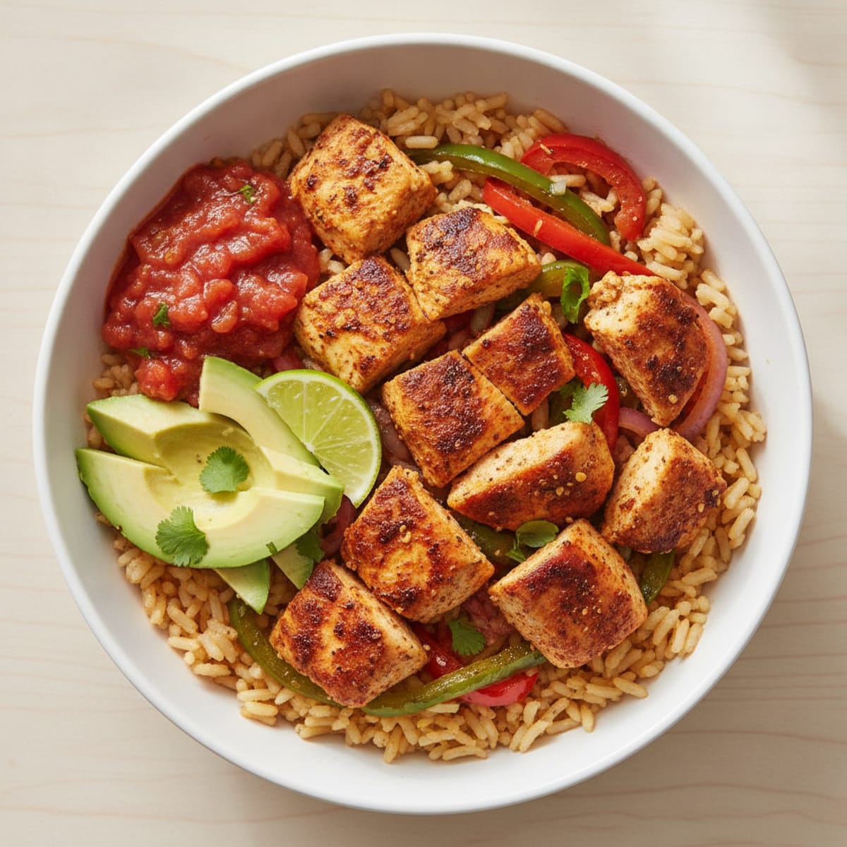 Chicken Taco Rice Bowl
