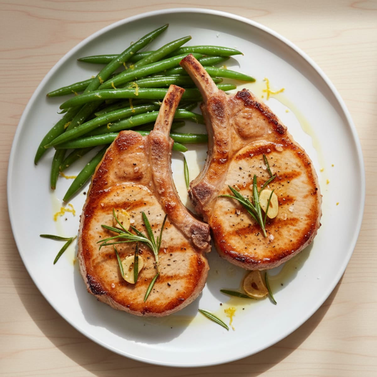 Pan-Seared Bone-In Pork Chops