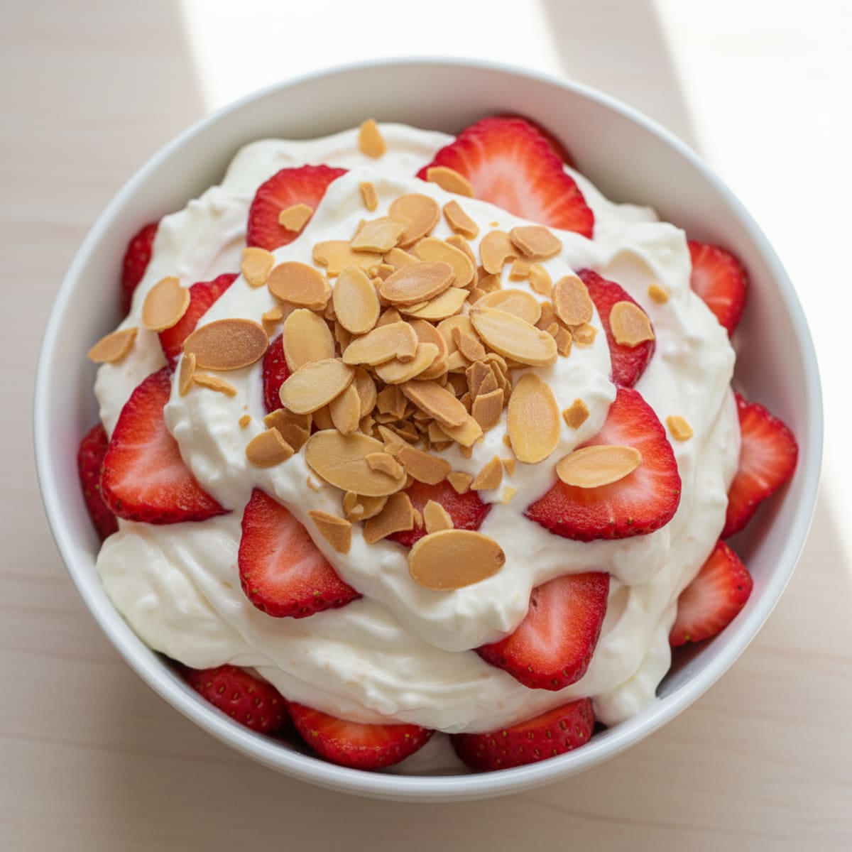 Vanilla Protein Yogurt Parfait with Fresh Strawberries