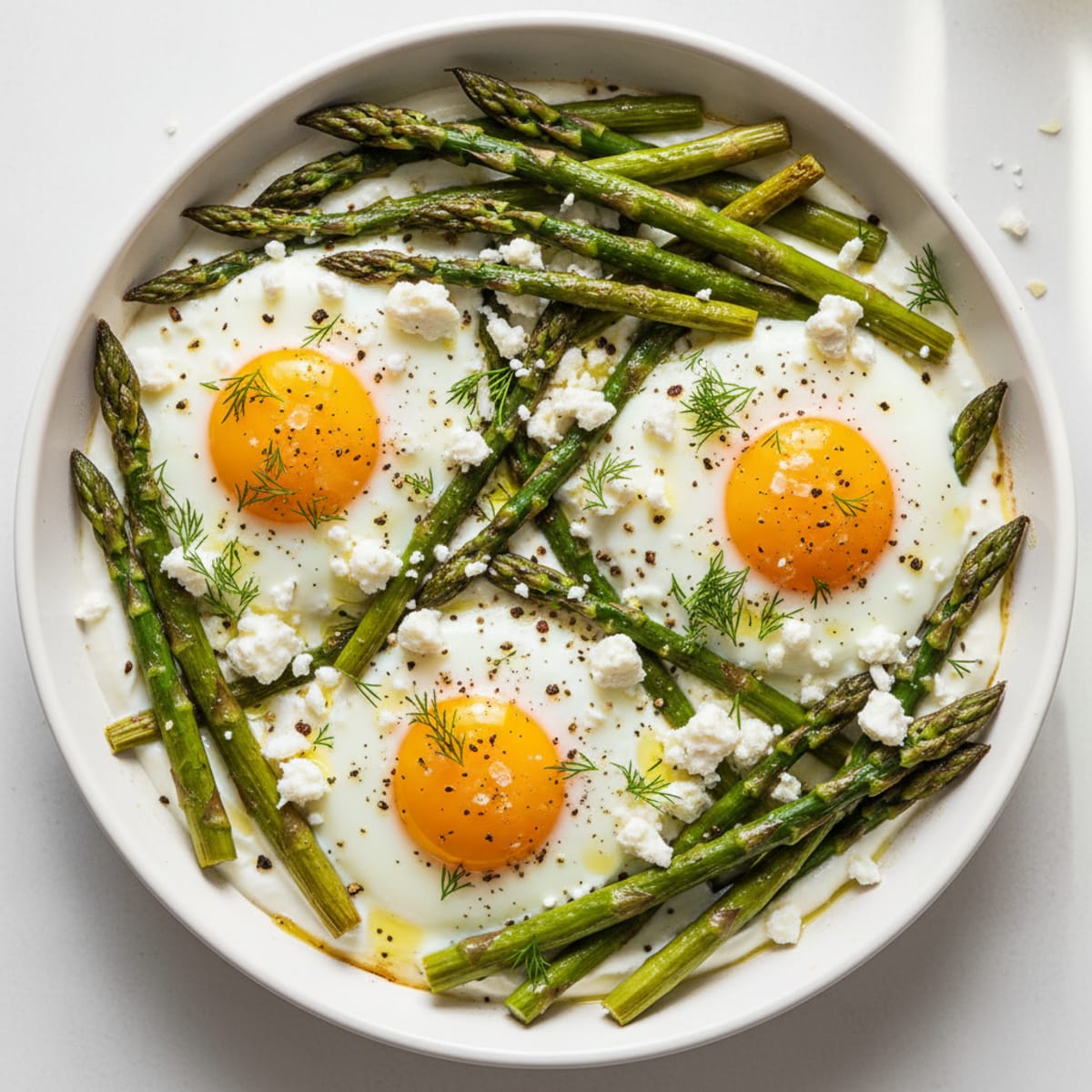 Baked Eggs with Roasted Asparagus