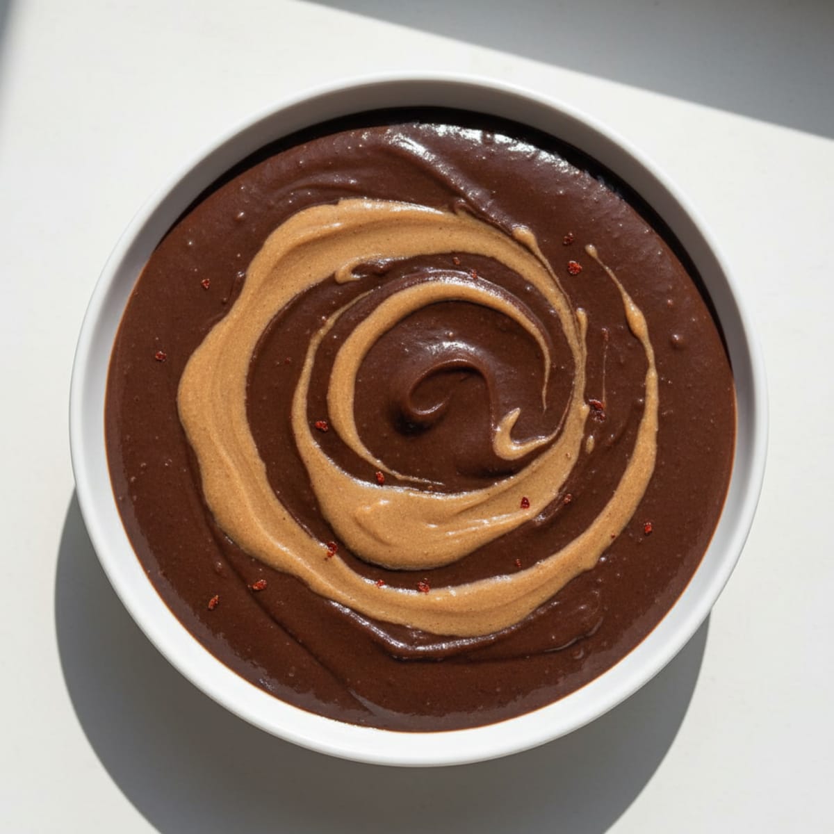 Silky Chocolate Protein Pudding with Almond Butter Swirl