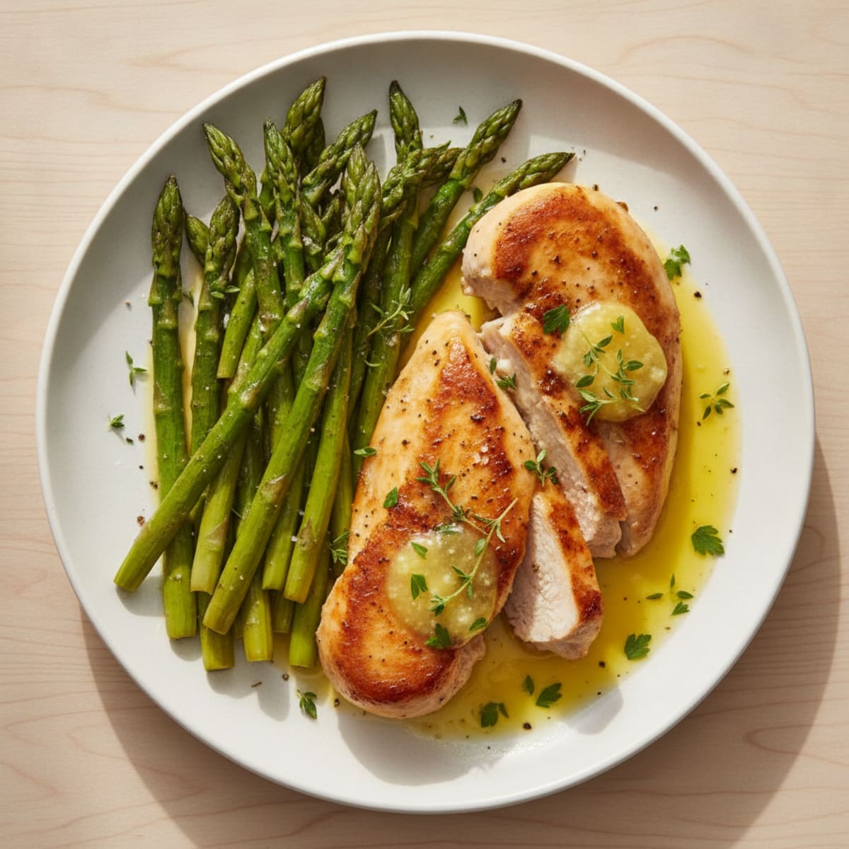 Pan-Seared Chicken with Lemon Herb Sauce