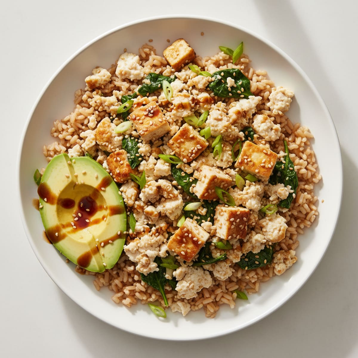 Asian-Style Egg White and Tofu Scramble