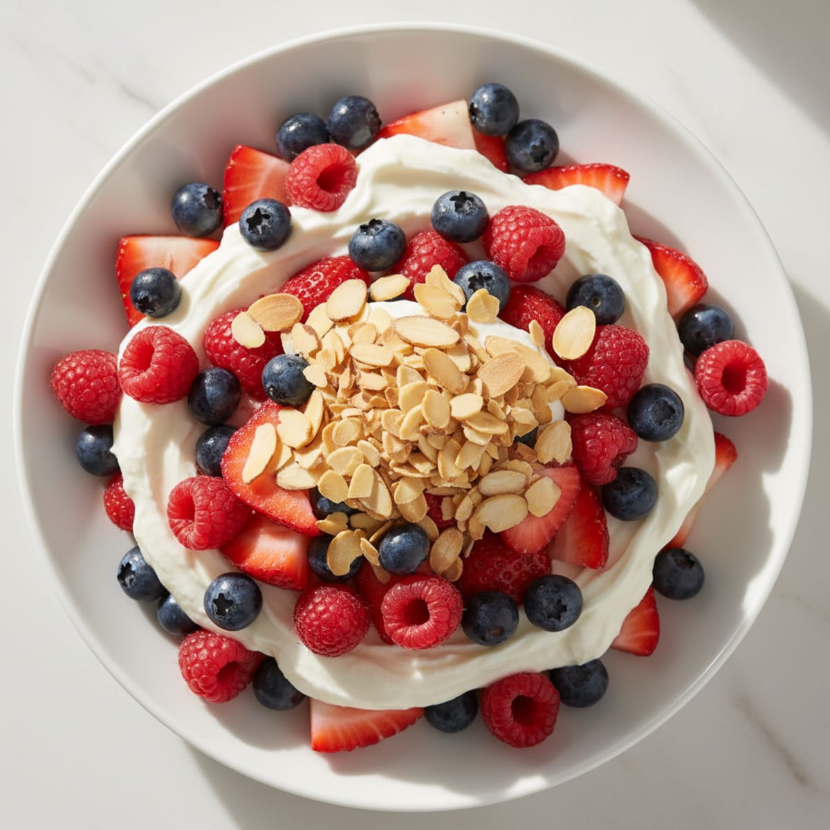 Greek Yogurt Protein Parfait with Mixed Berries