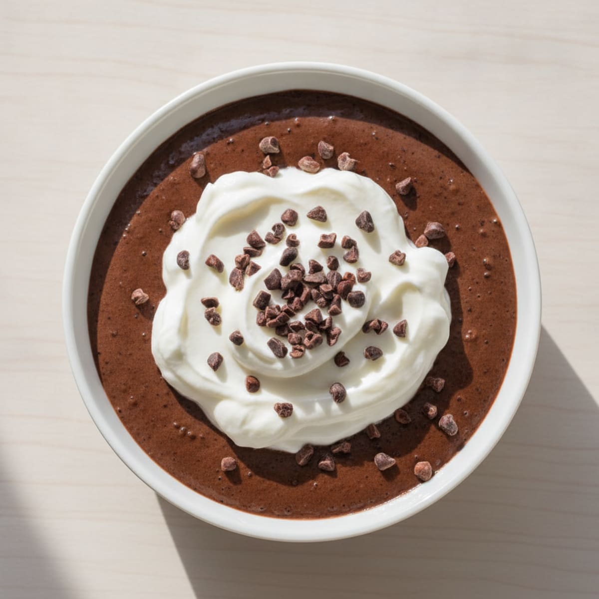 Silky Chocolate Protein Pudding with Greek Yogurt
