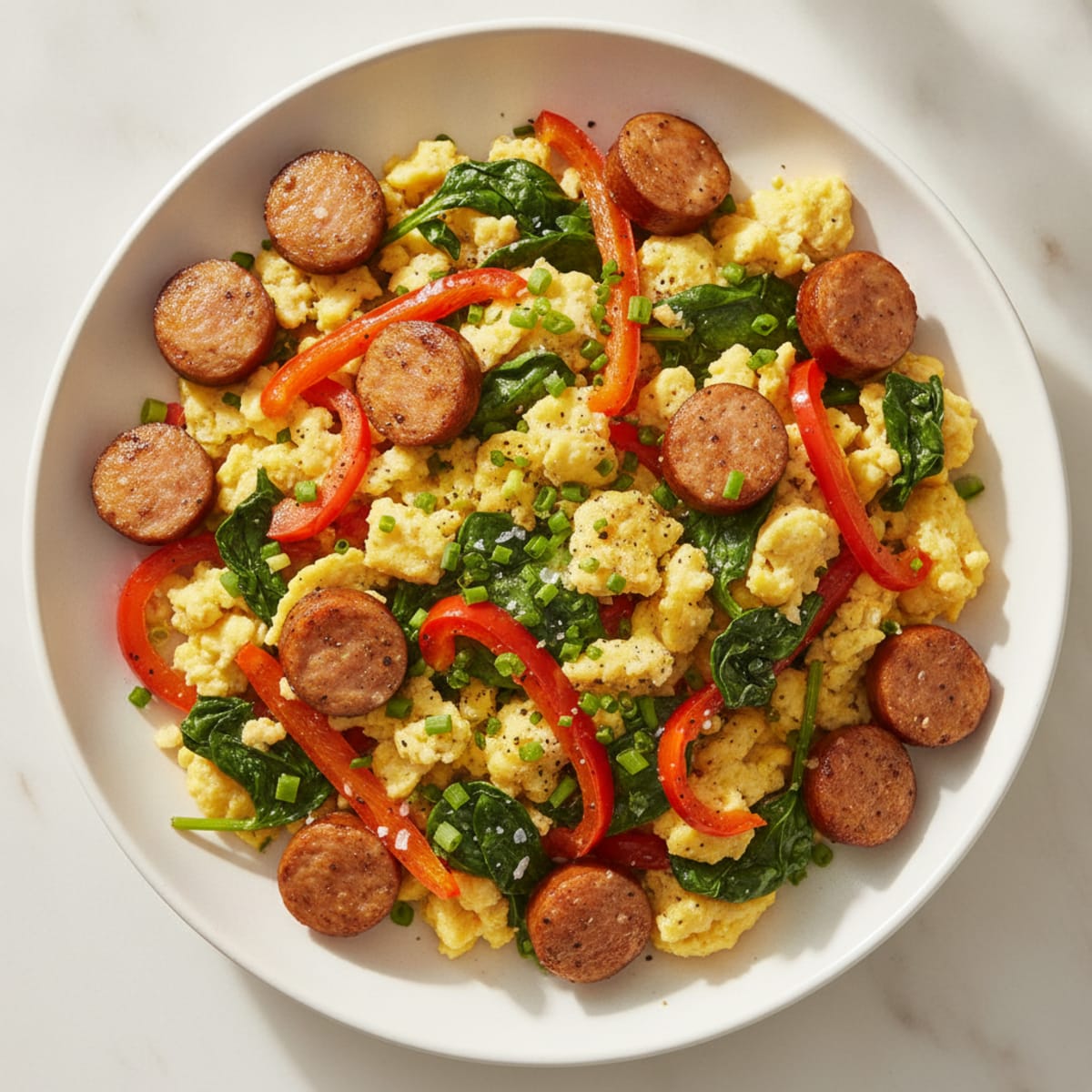 Smoked Turkey Sausage and Egg Scramble