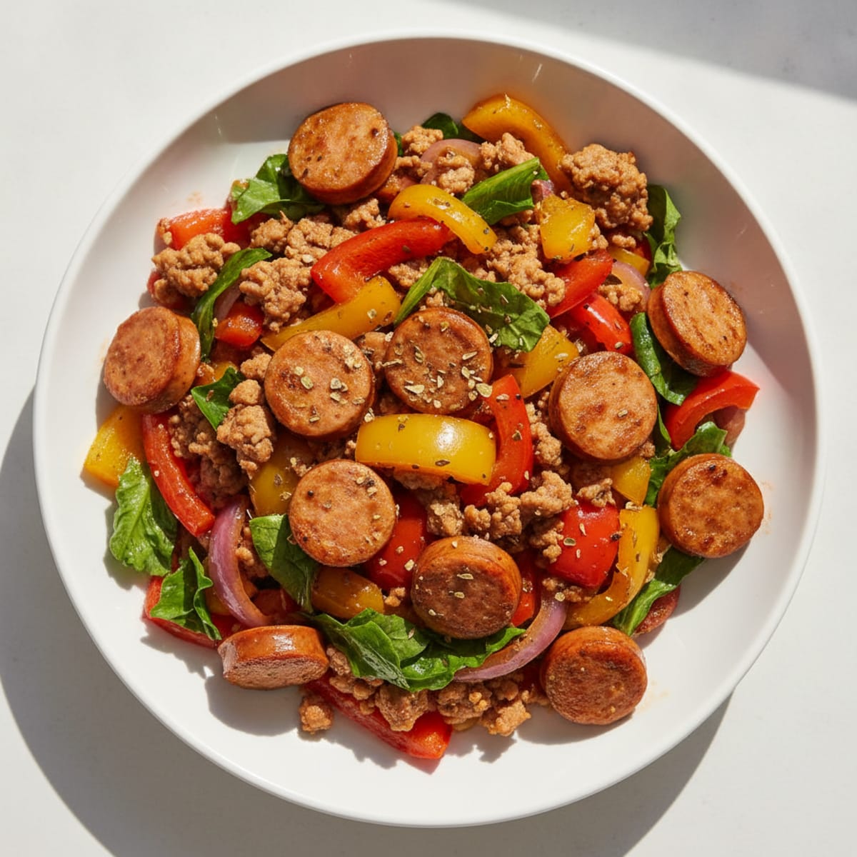 Italian Chicken Sausage & Peppers Bowl