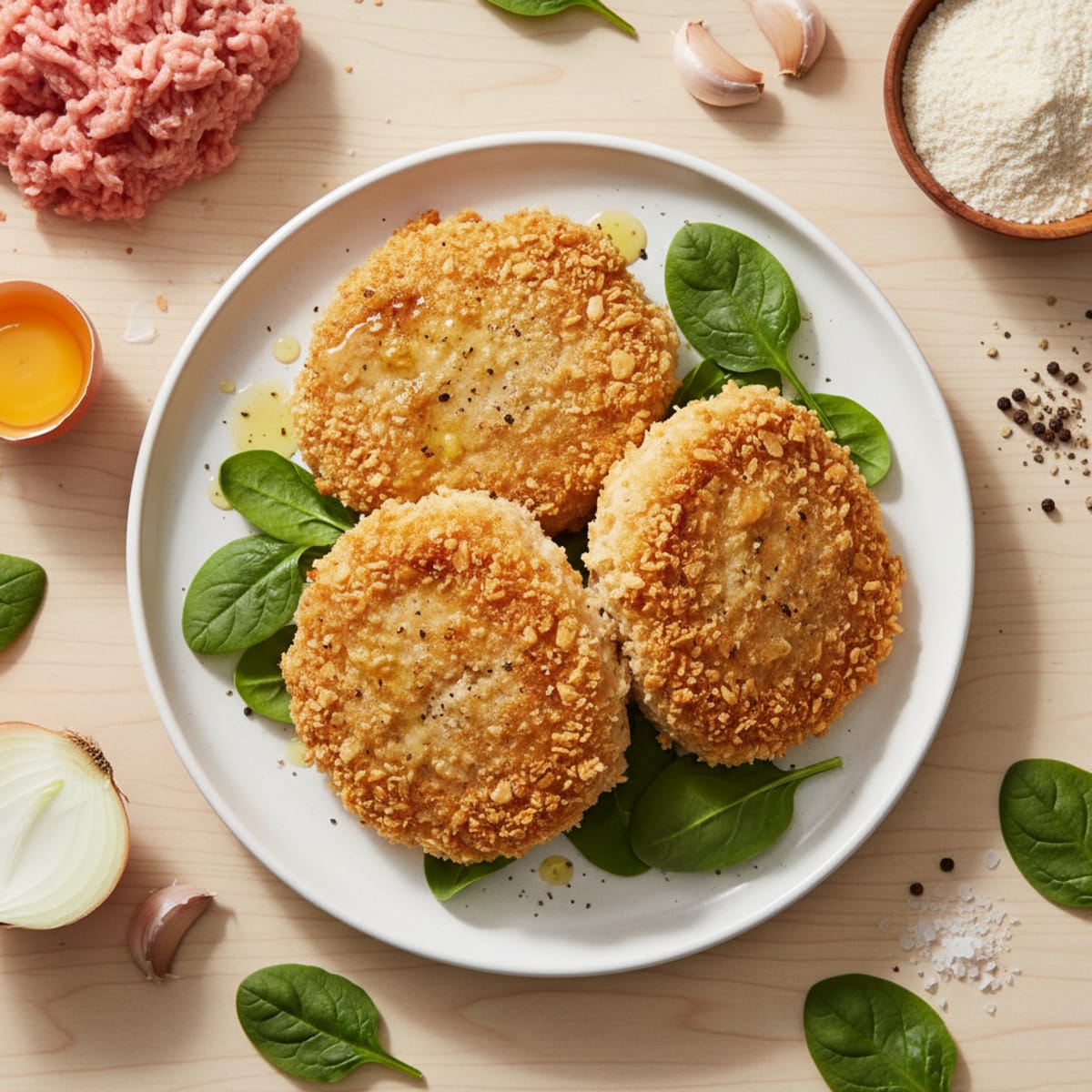 Baked Breaded Chicken Patties