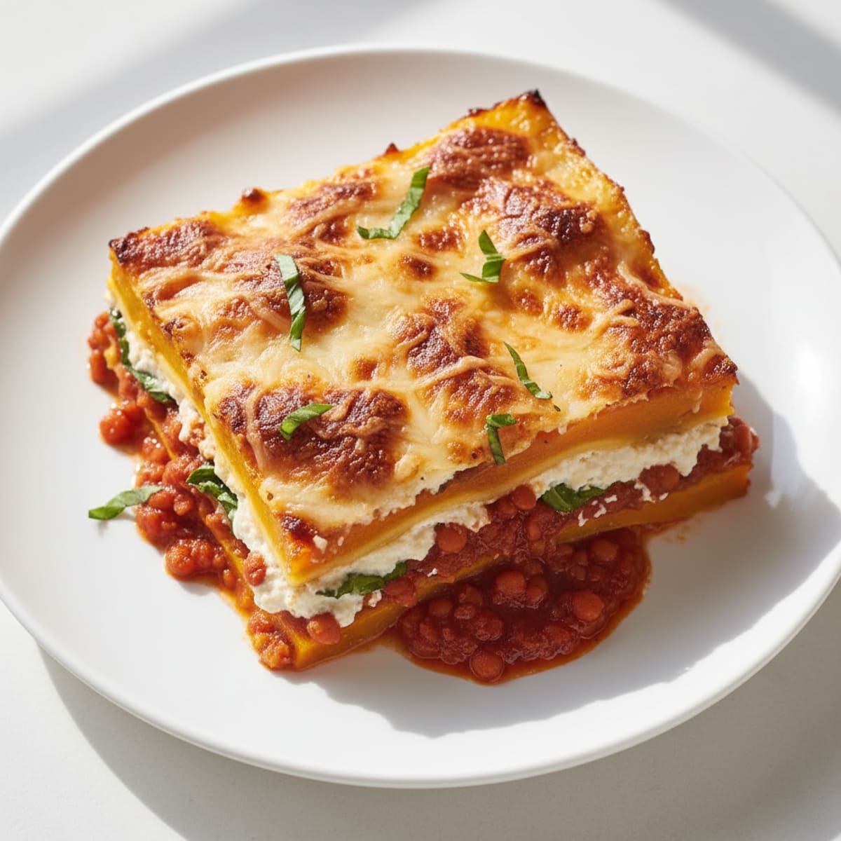 Butternut Squash and Lentil Lasagna