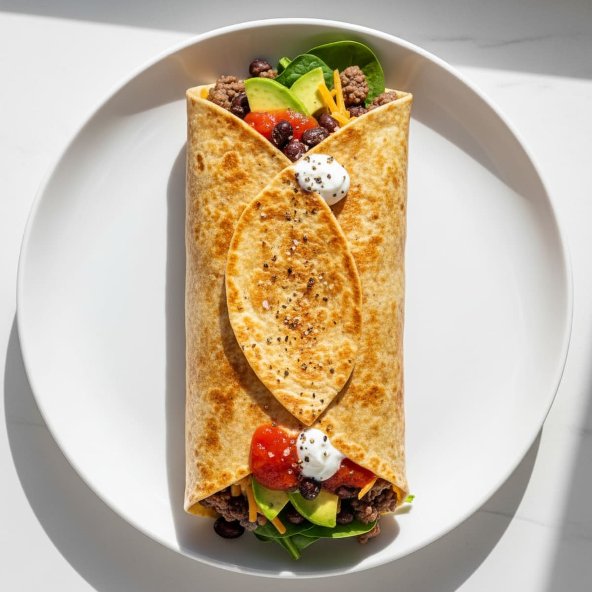Ground Beef Salsa Burrito