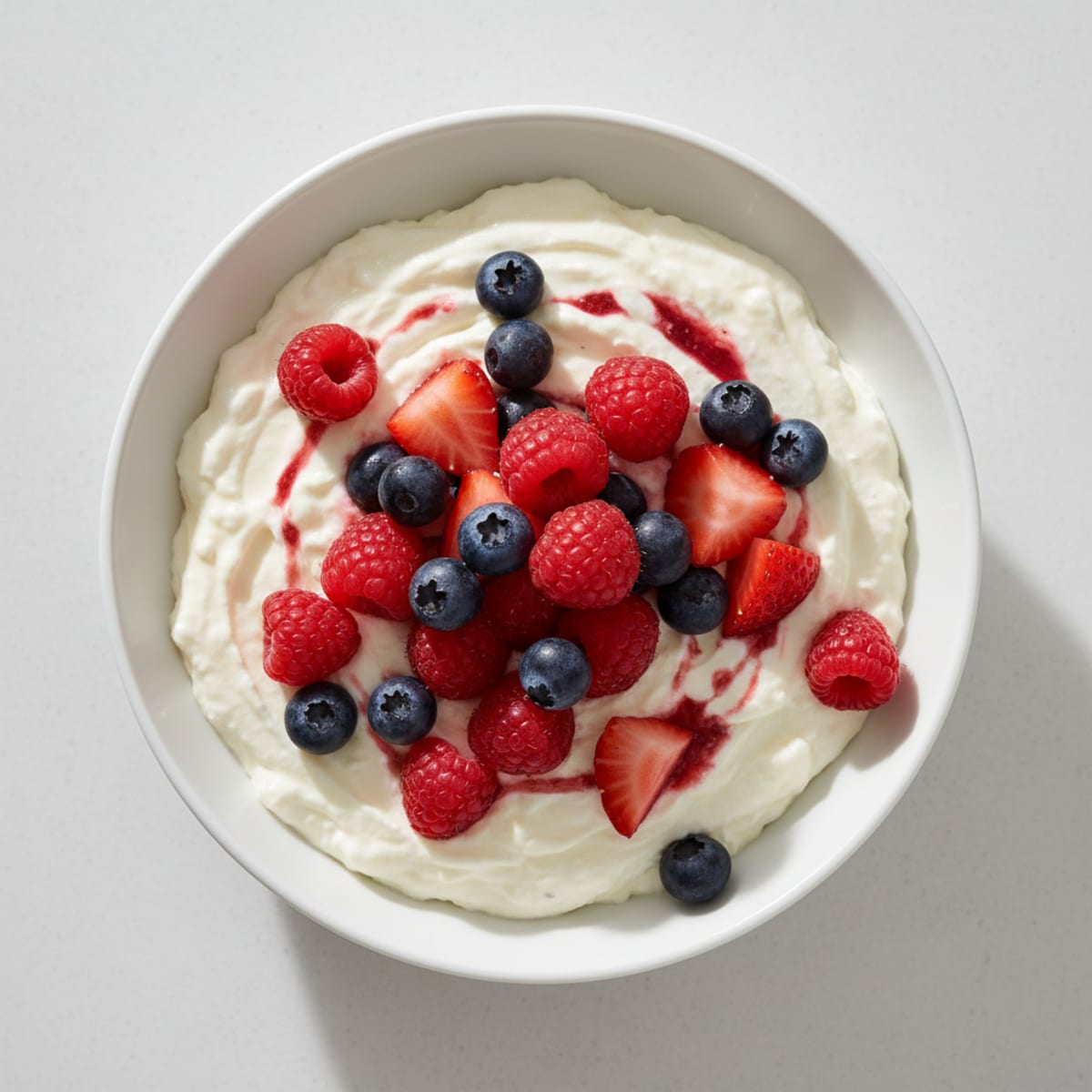 Greek Yogurt Protein Mousse with Mixed Berries