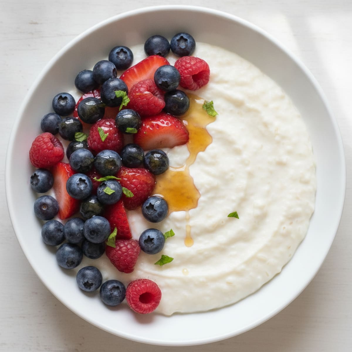 Egg White Protein Pudding with Berries
