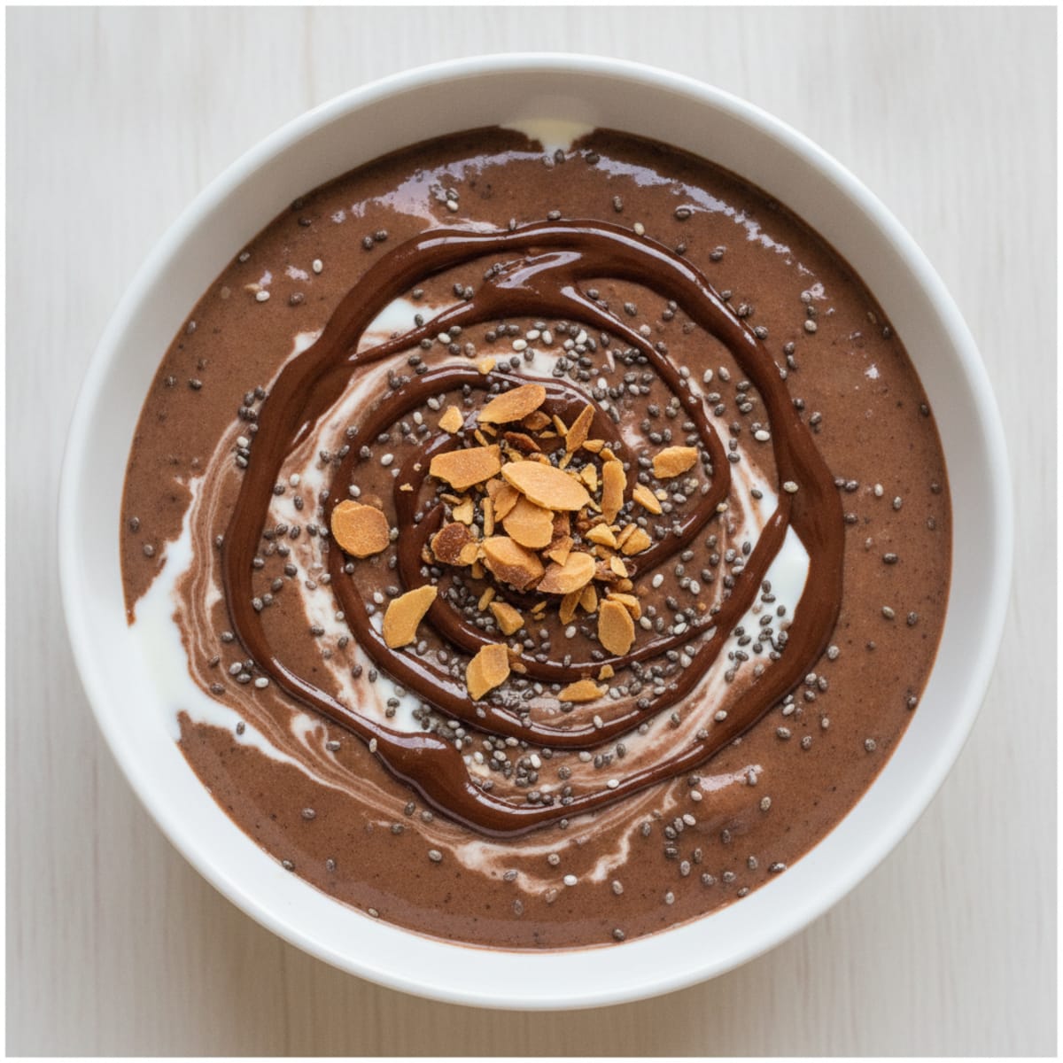 Silky Chocolate Protein Pudding with Chia Seeds