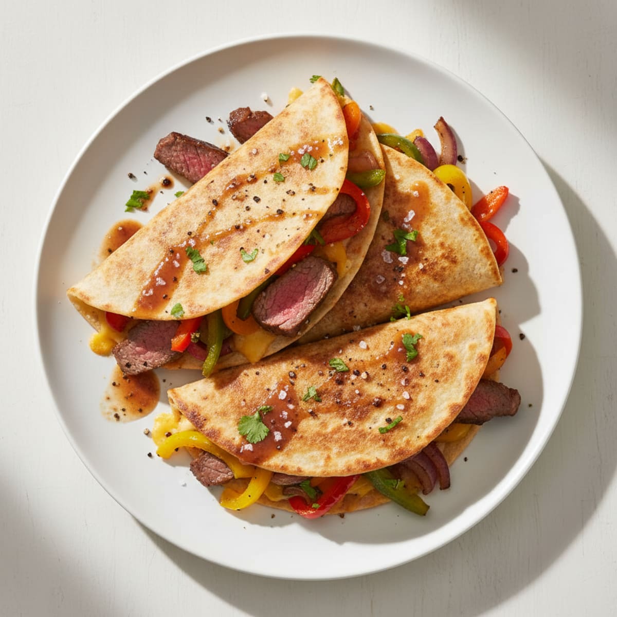 Seared Steak & Pepper Quesadillas