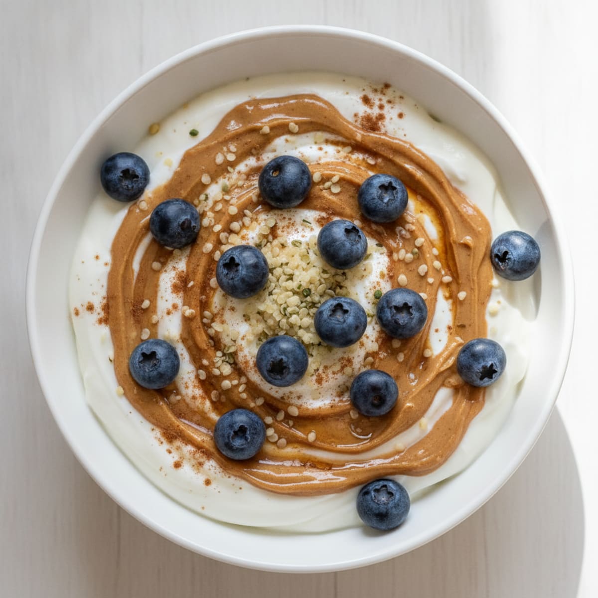 Peanut Butter Swirl Greek Yogurt Bowl