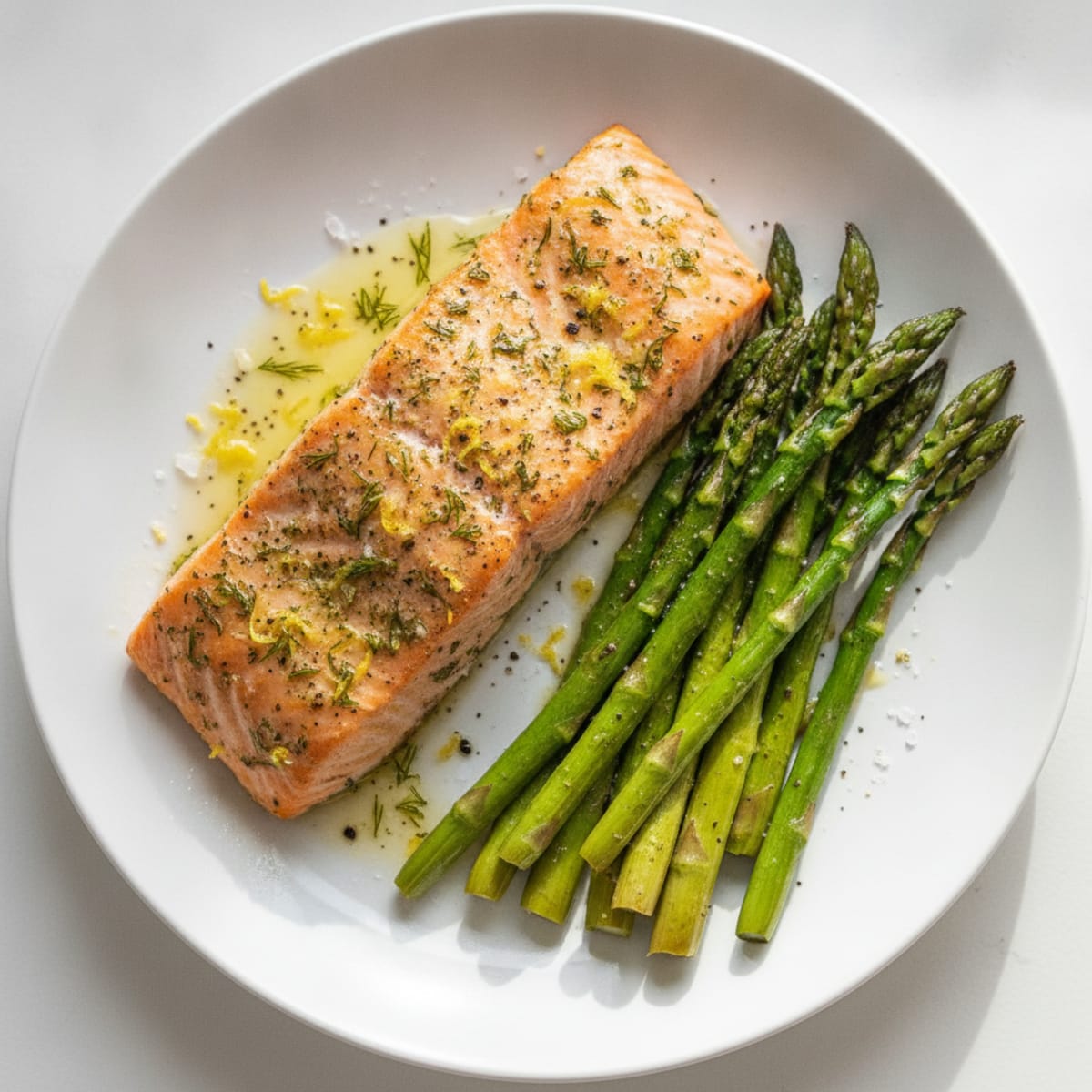 Baked Salmon with Roasted Asparagus
