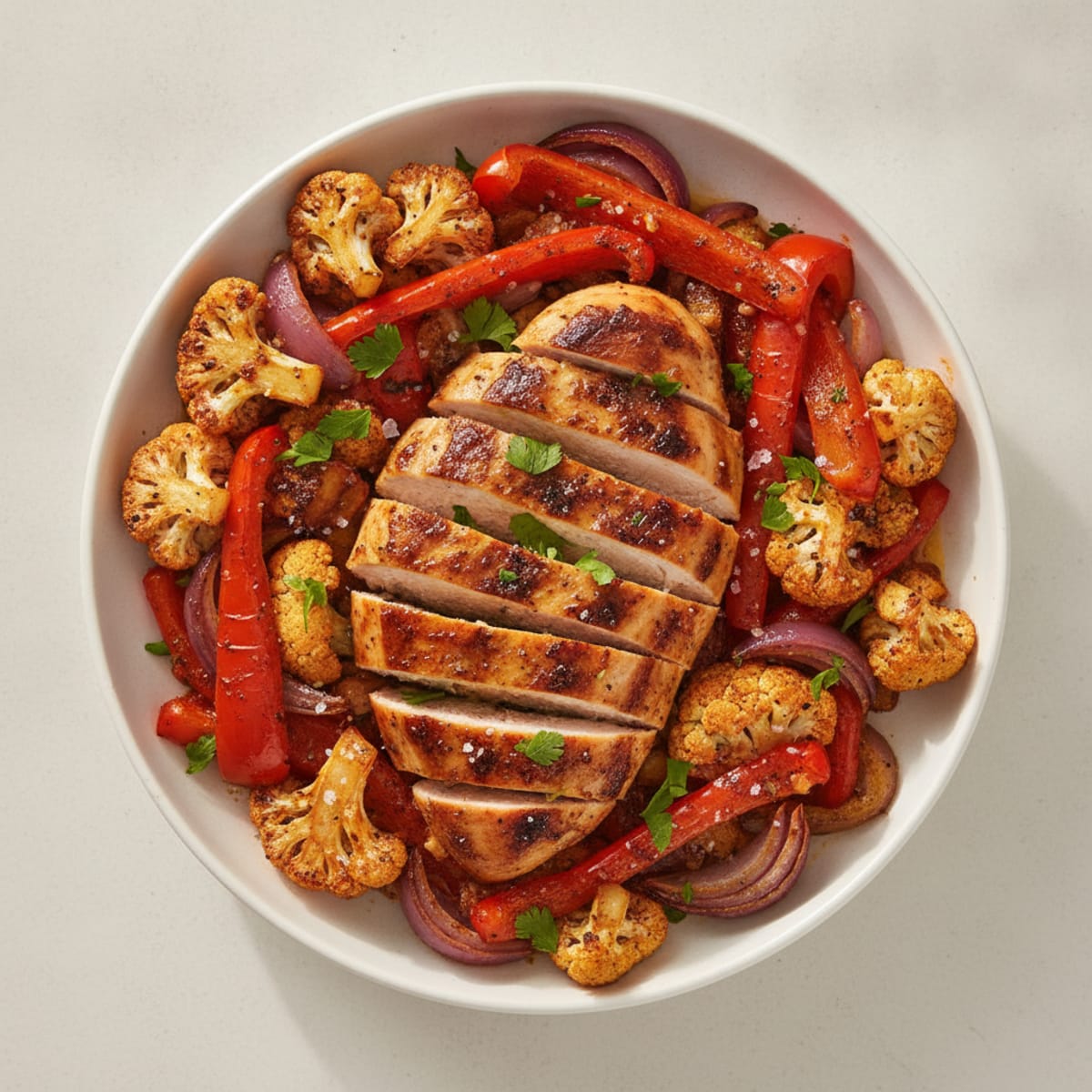 Spicy Harissa Chicken with Roasted Vegetables