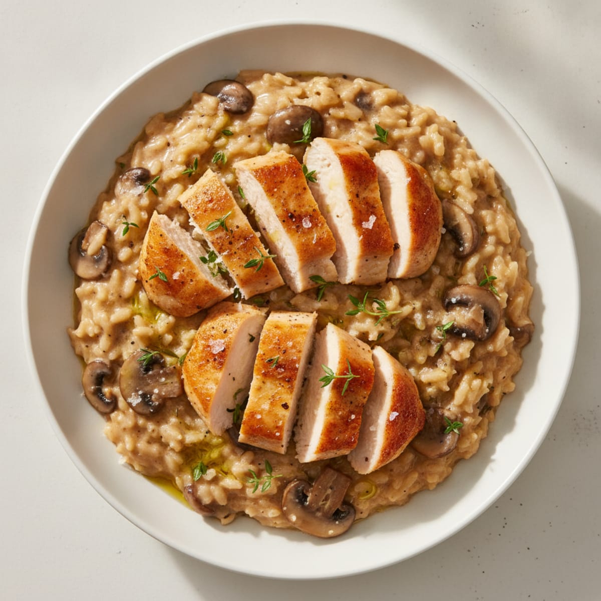 Creamy Parmesan Mushroom Risotto