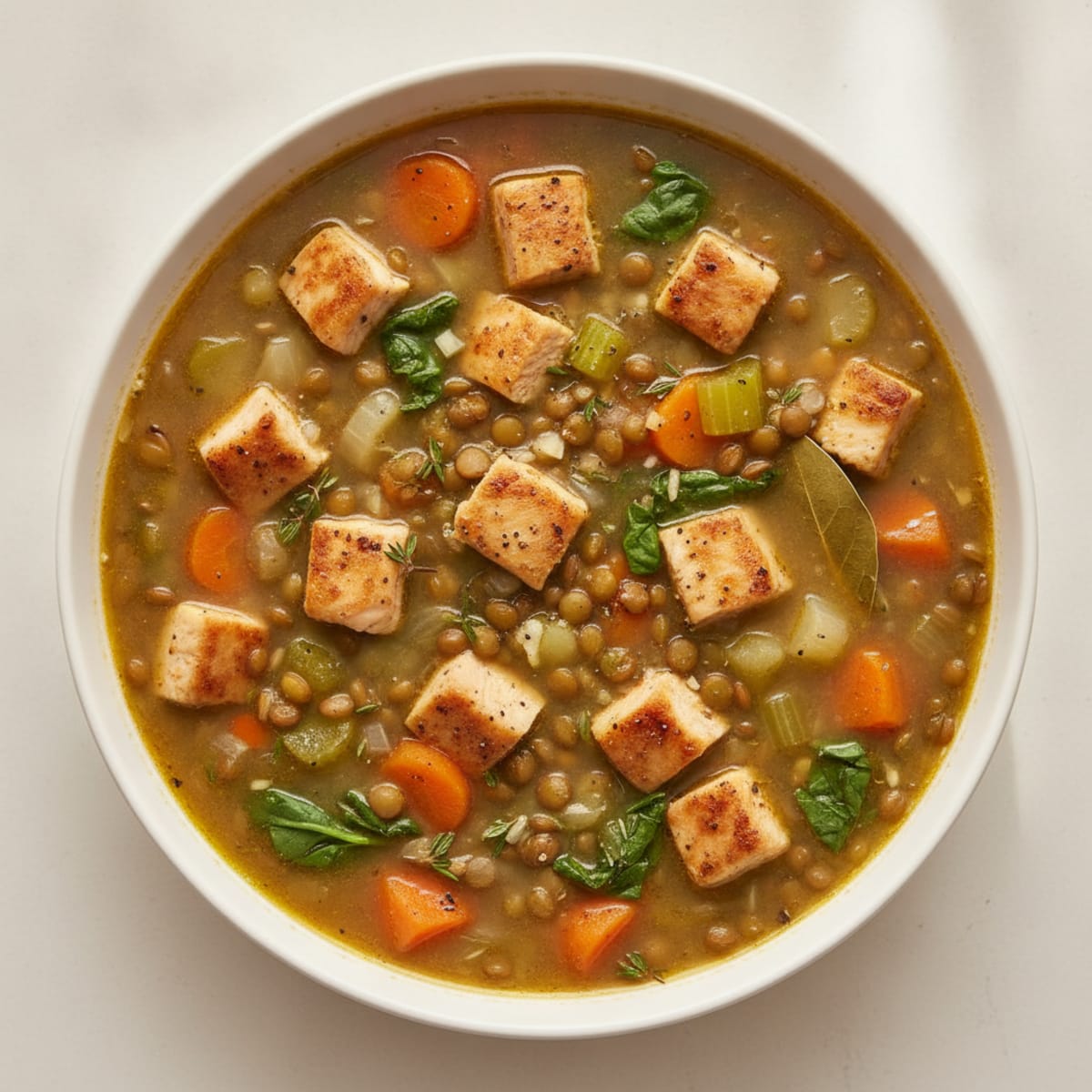 Hearty Lentil Soup with Garden Vegetables