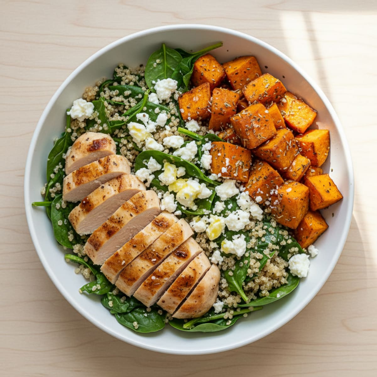 Chicken Quinoa Bowl with Sweet Potatoes