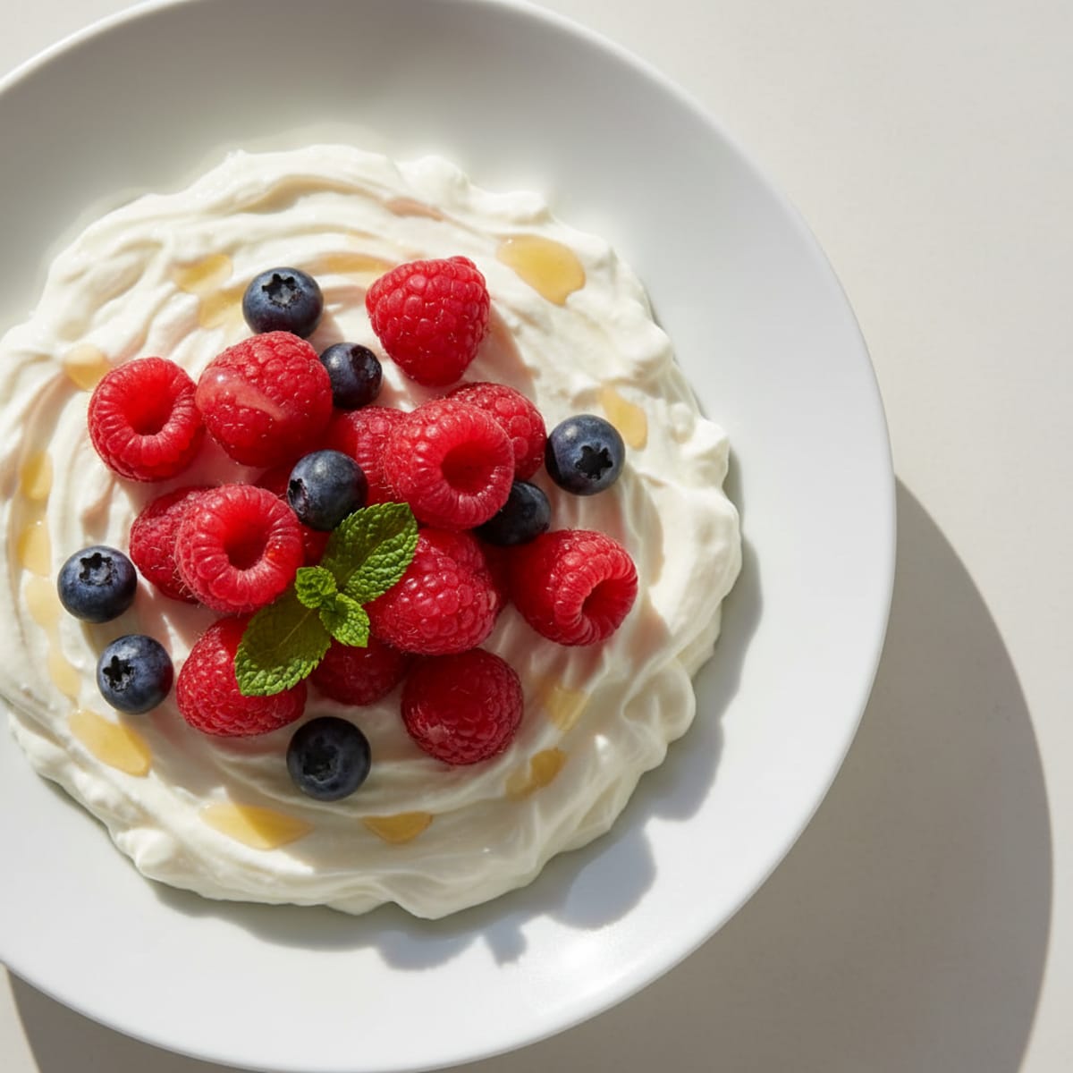 Silky Greek Yogurt Protein Pudding with Mixed Berries