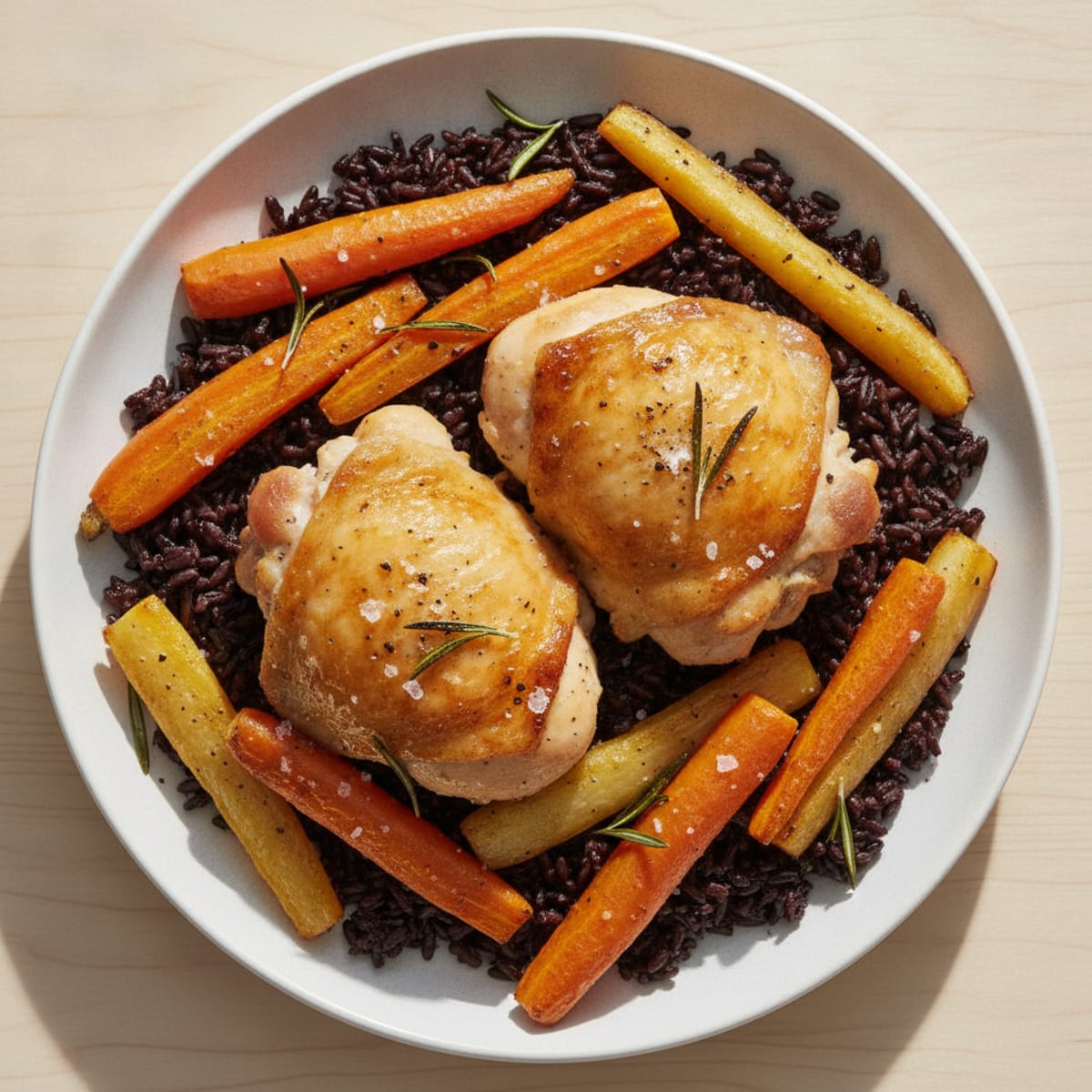 Baked Chicken Thighs with Root Vegetables
