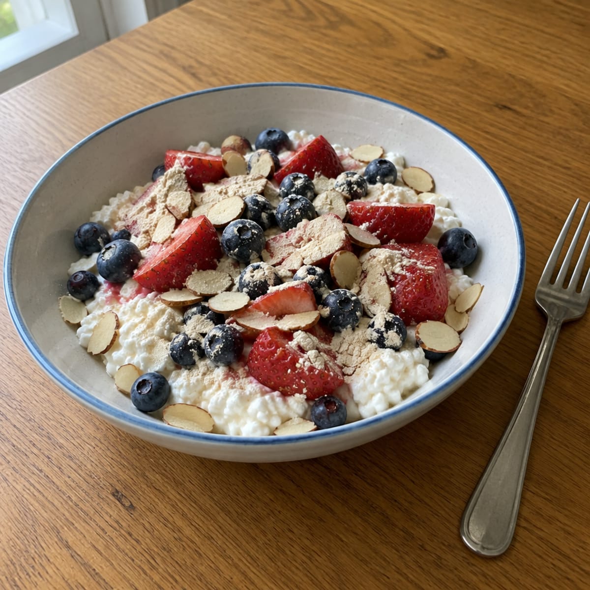 Cottage cheese with berries