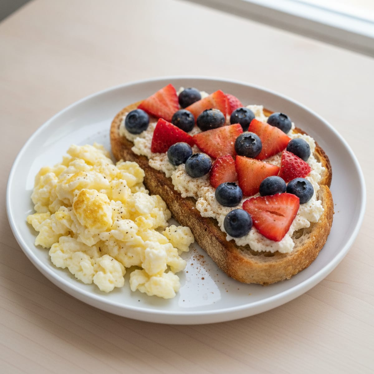 Cottage Cheese Toast with Berries