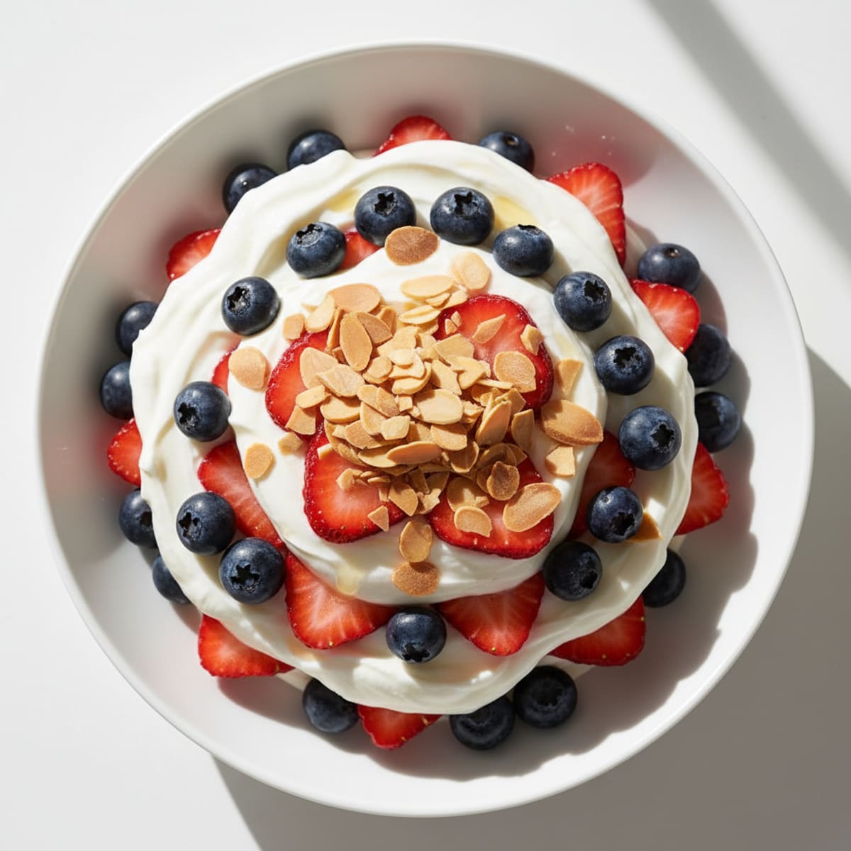 Creamy Greek Yogurt Protein Parfait with Berries and Almonds