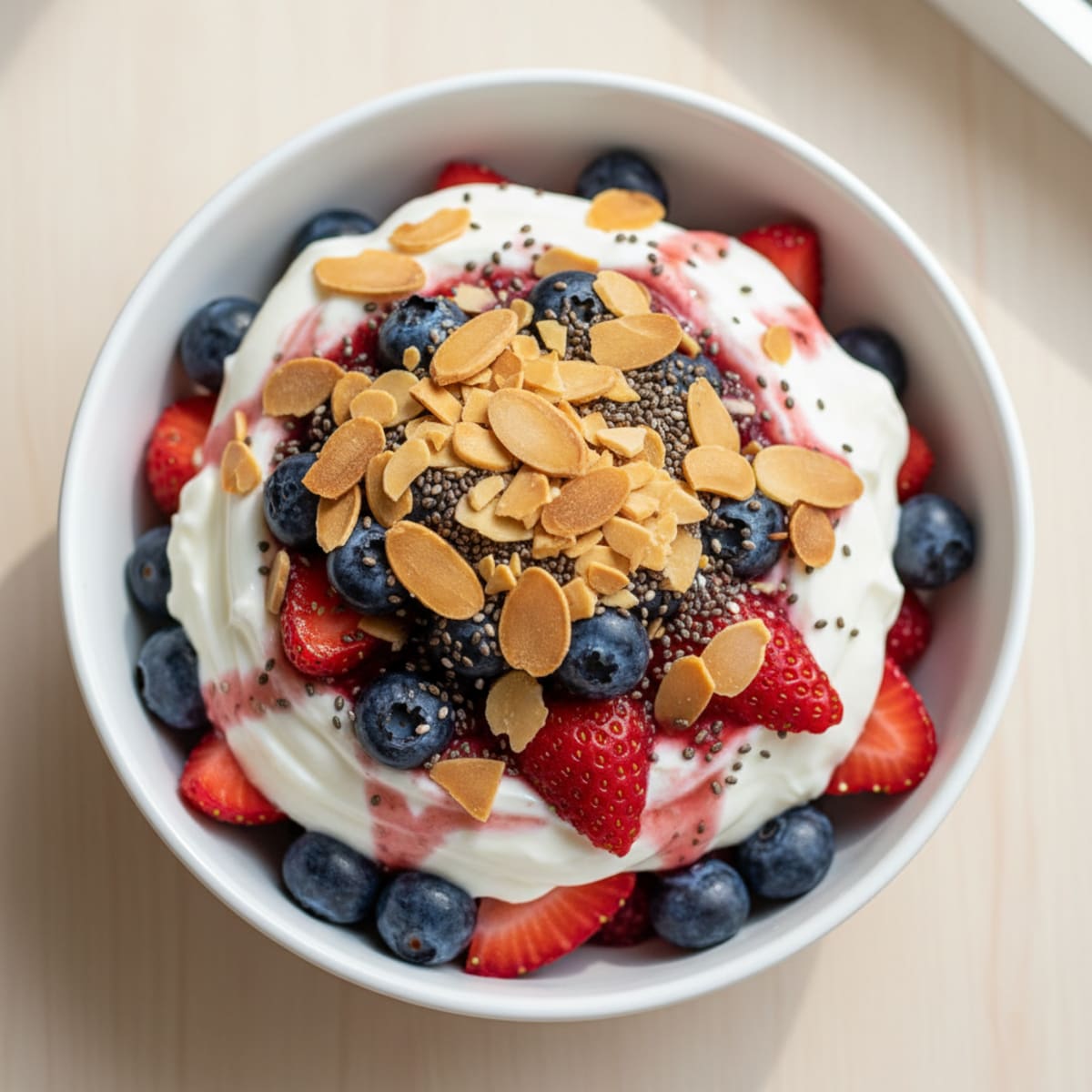 Greek Yogurt Protein Parfait with Mixed Berries