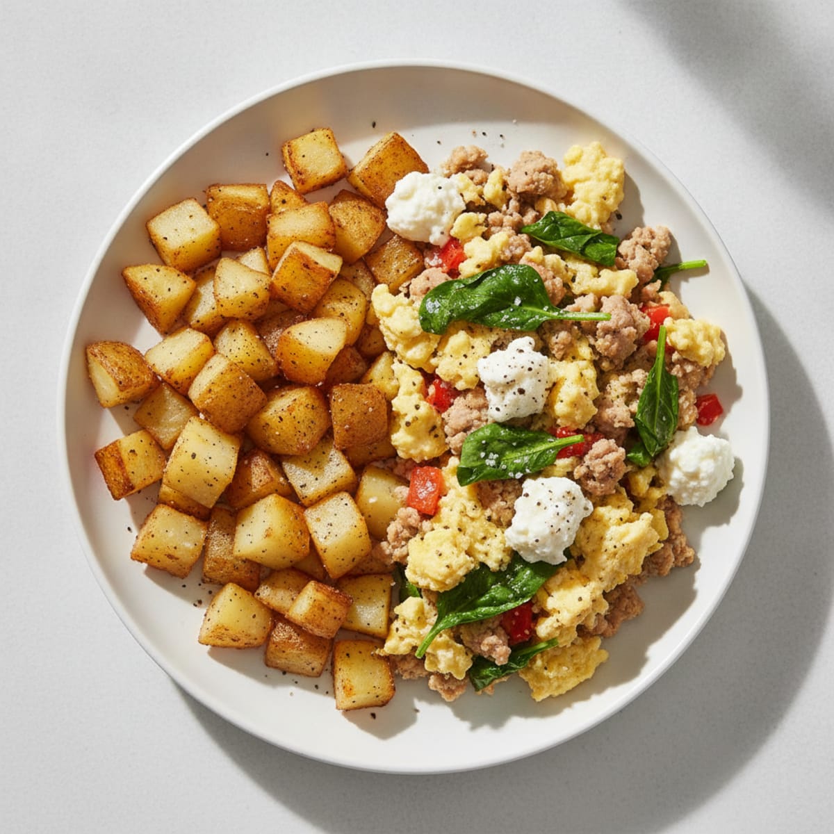 Turkey & Egg Scramble with Roasted Potatoes