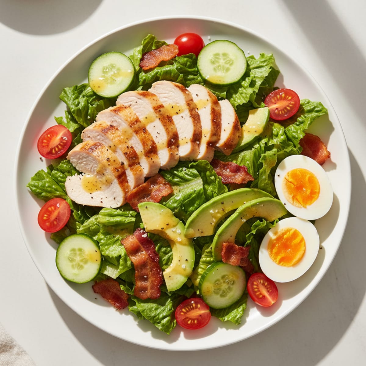 Turkey Club Salad with Crispy Bacon
