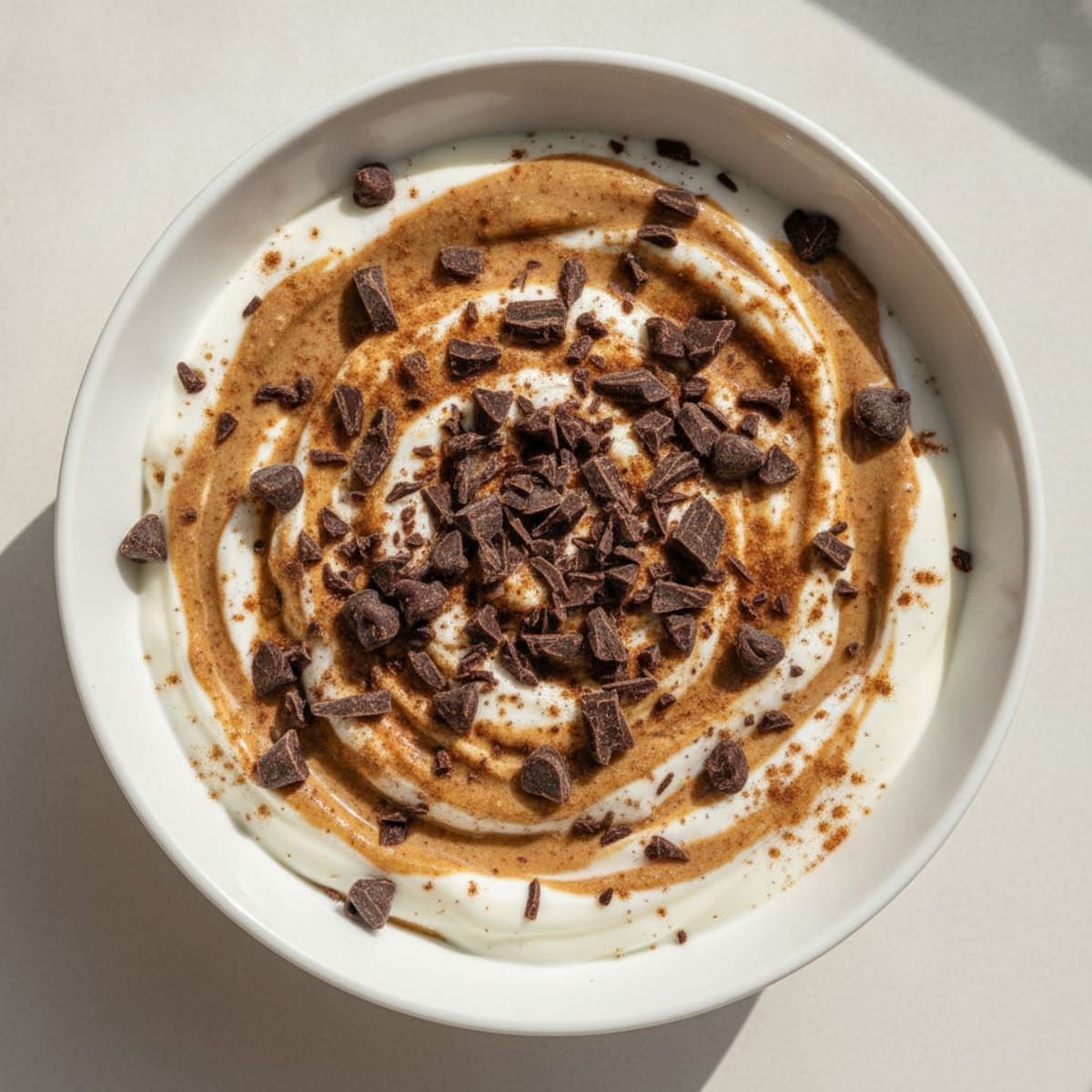 Almond Butter Yogurt with Dark Chocolate