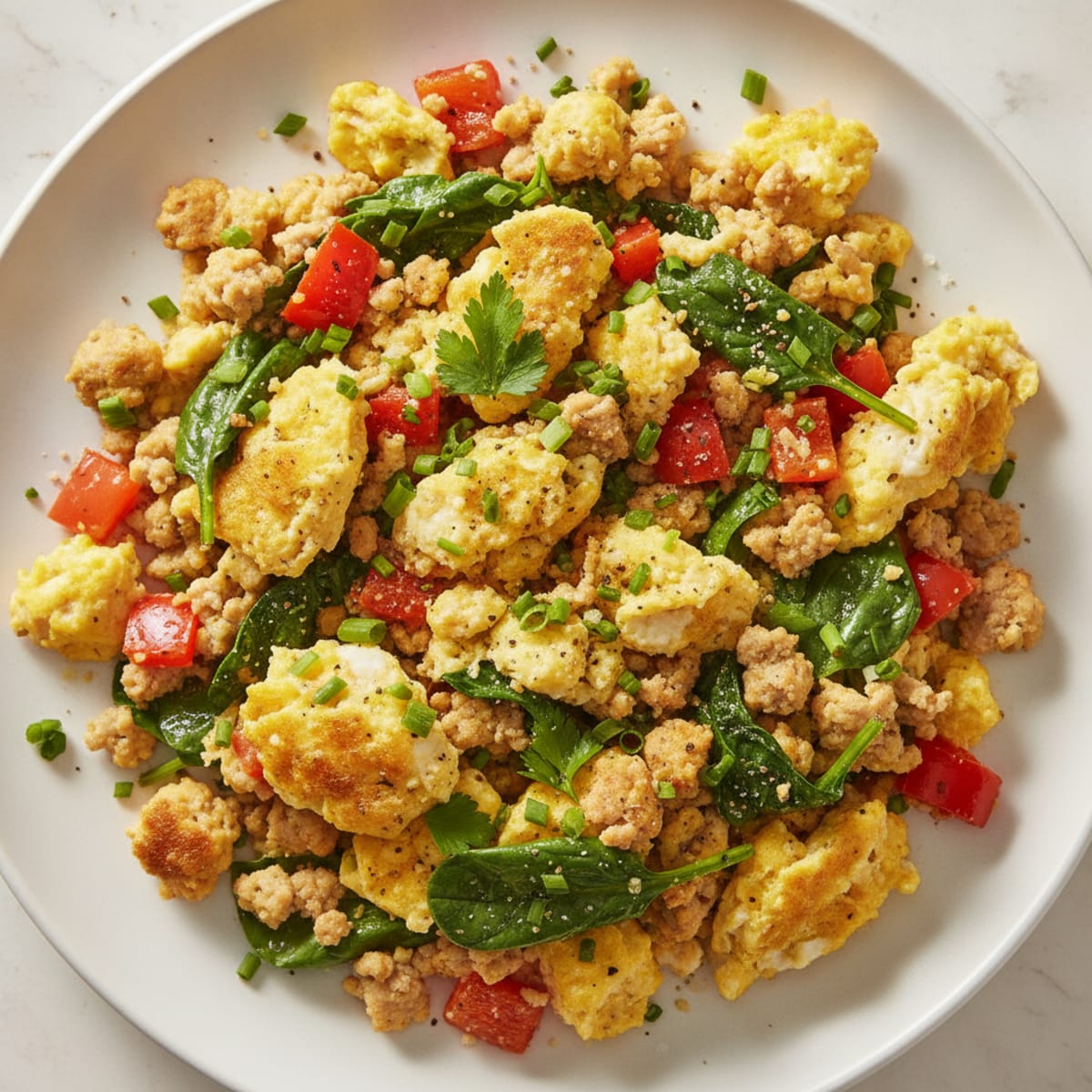 Hearty Morning Scramble with Fresh Herbs