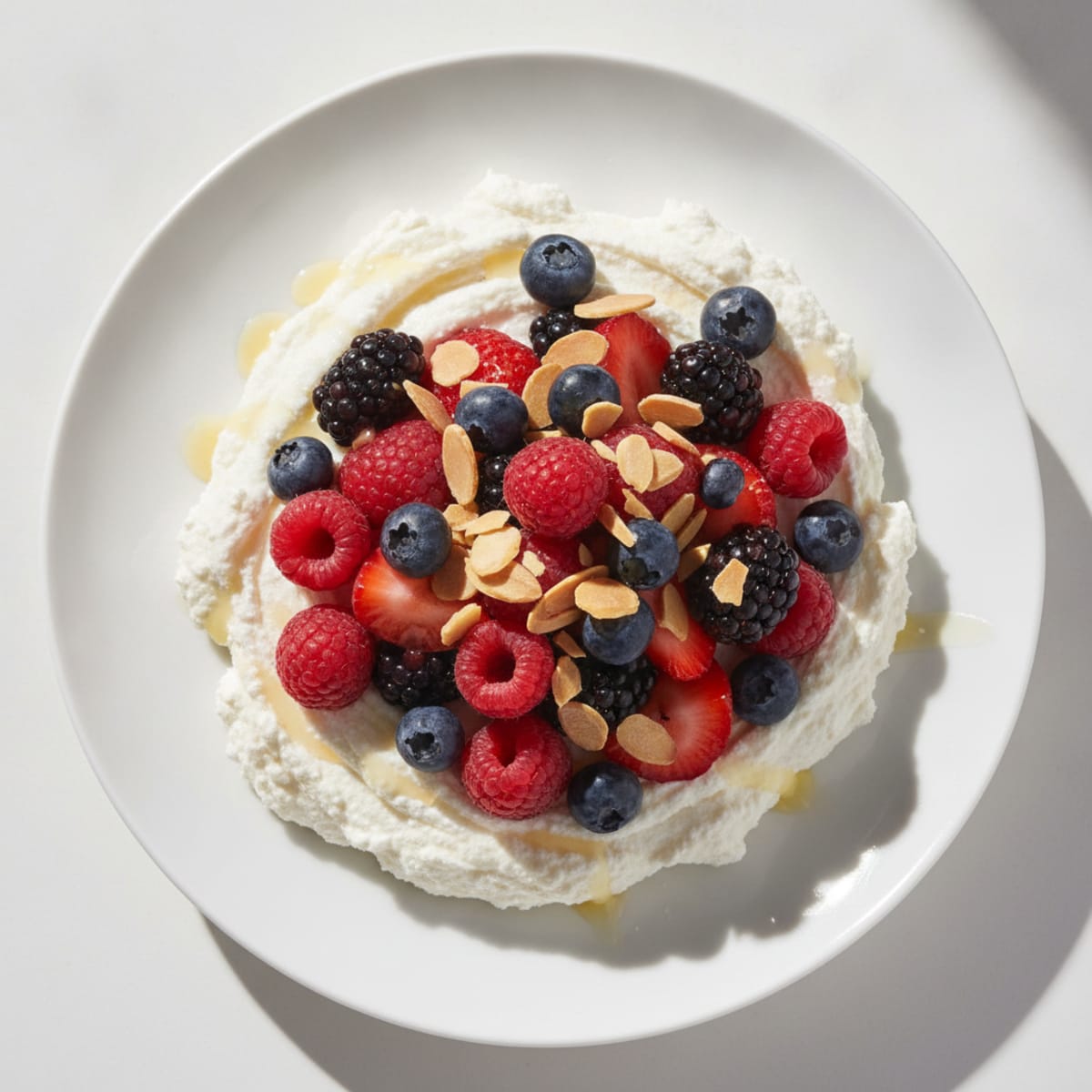 Greek Yogurt Protein Mousse with Mixed Berries