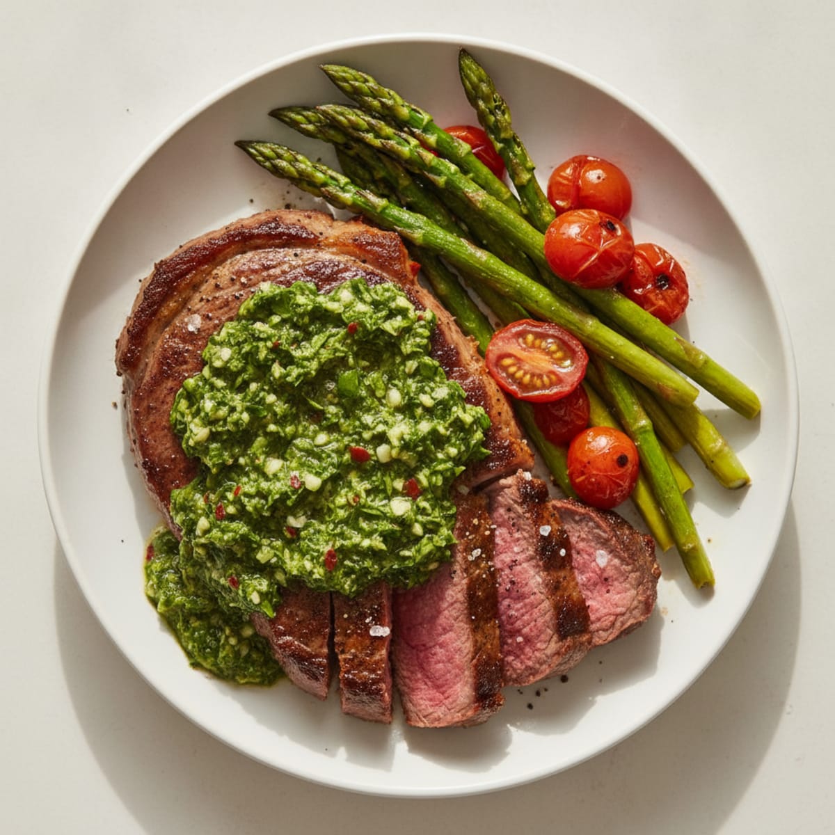 Pan-Seared Steak with Fresh Chimichurri