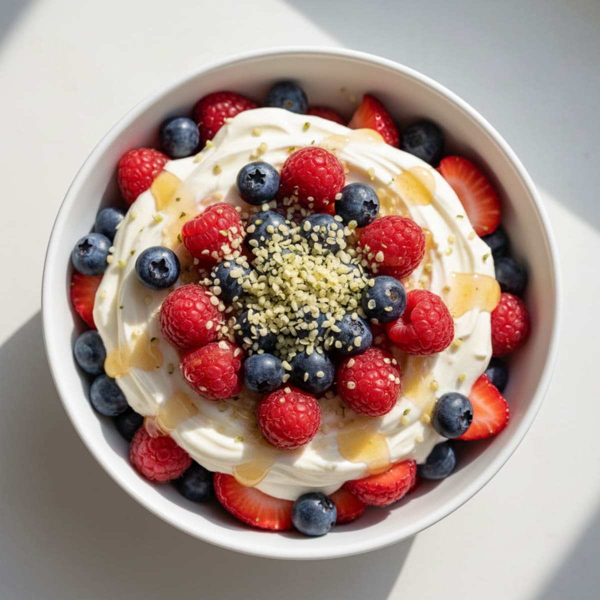Silky Greek Yogurt Protein Parfait with Mixed Berries