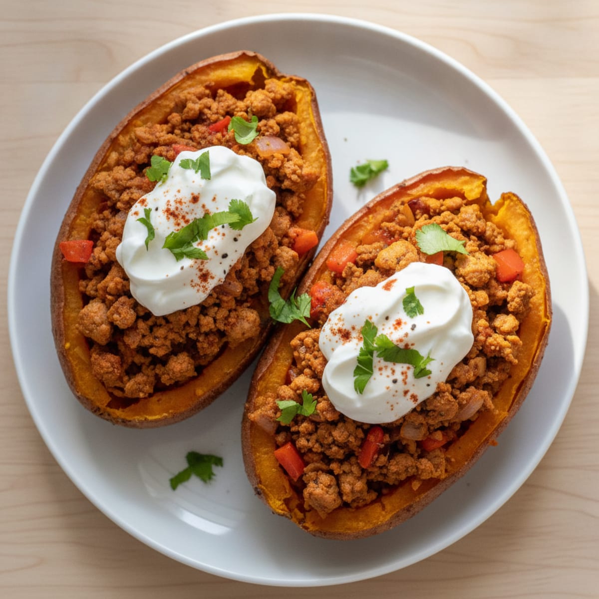 Turkey Stuffed Sweet Potatoes
