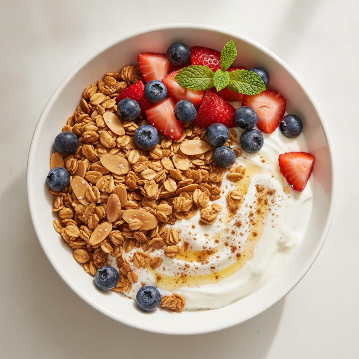 Vanilla Almond Protein Granola with Mixed Berries