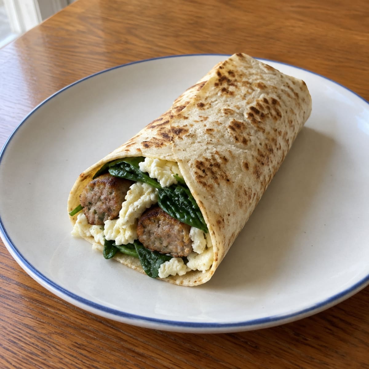 Italian herb chicken sausage wrap