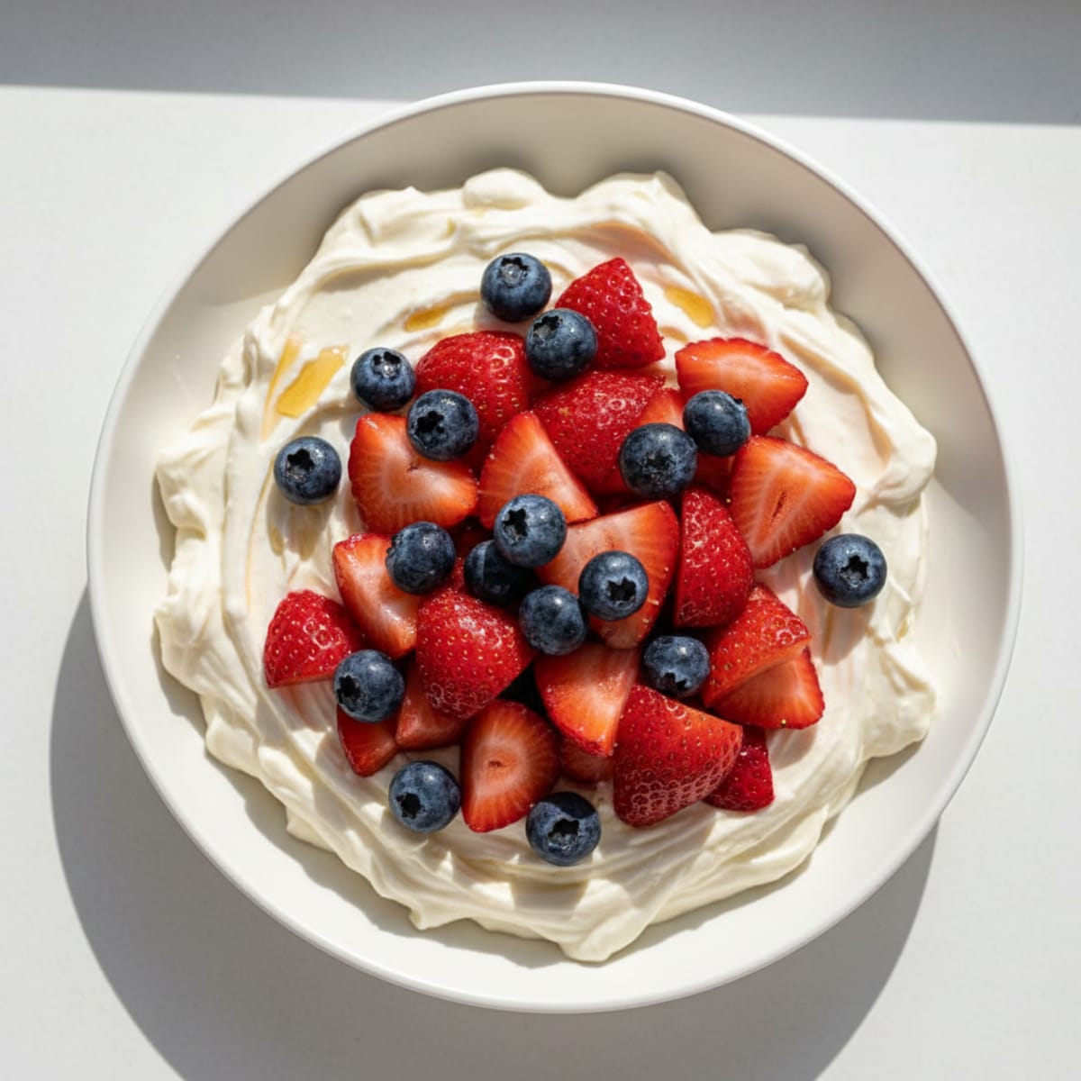 Silky Greek Yogurt with Protein Powder and Fresh Berries