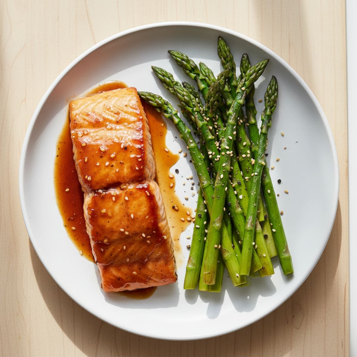 Teriyaki Glazed Salmon with Asparagus
