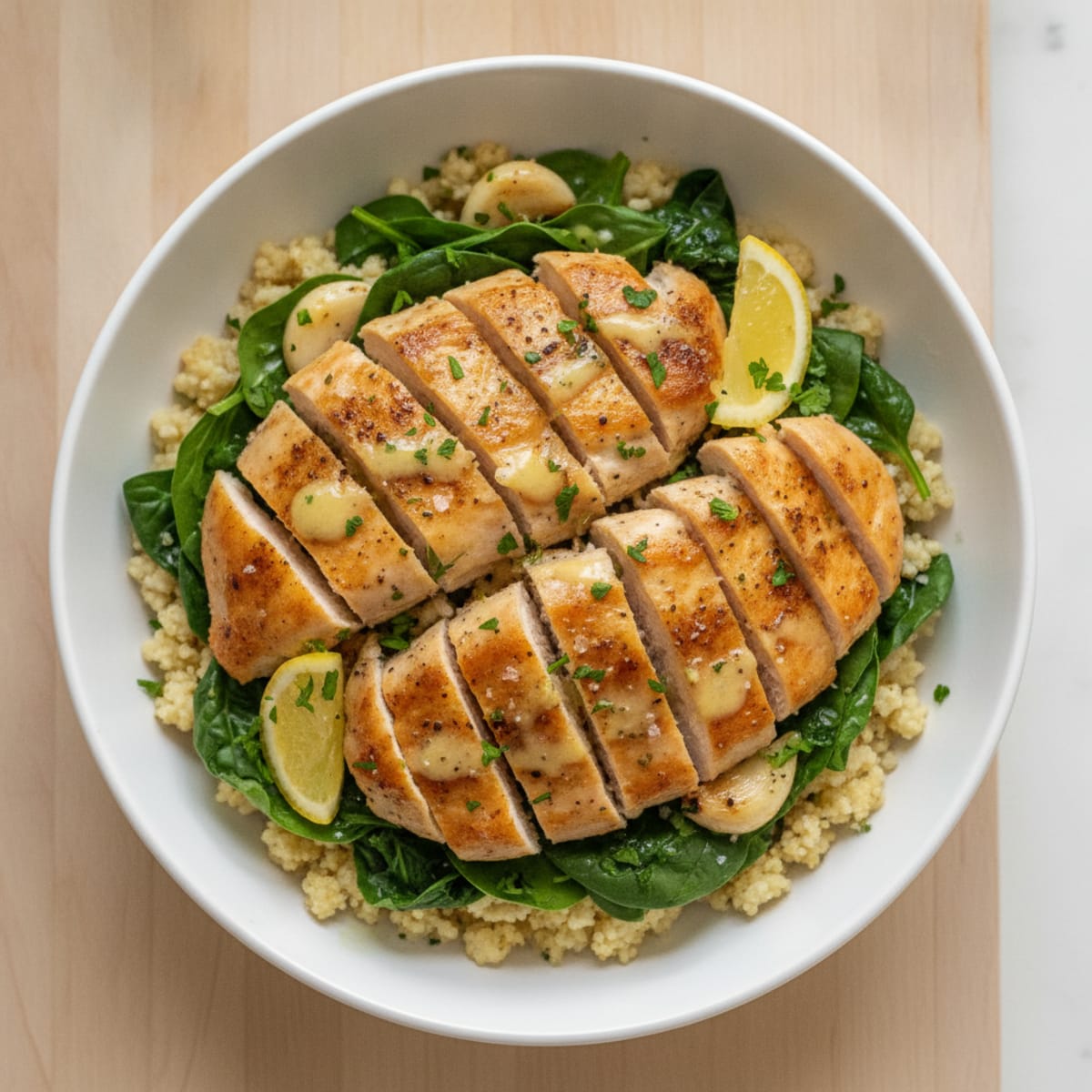 Savory Lemon-Garlic Chicken Bowl