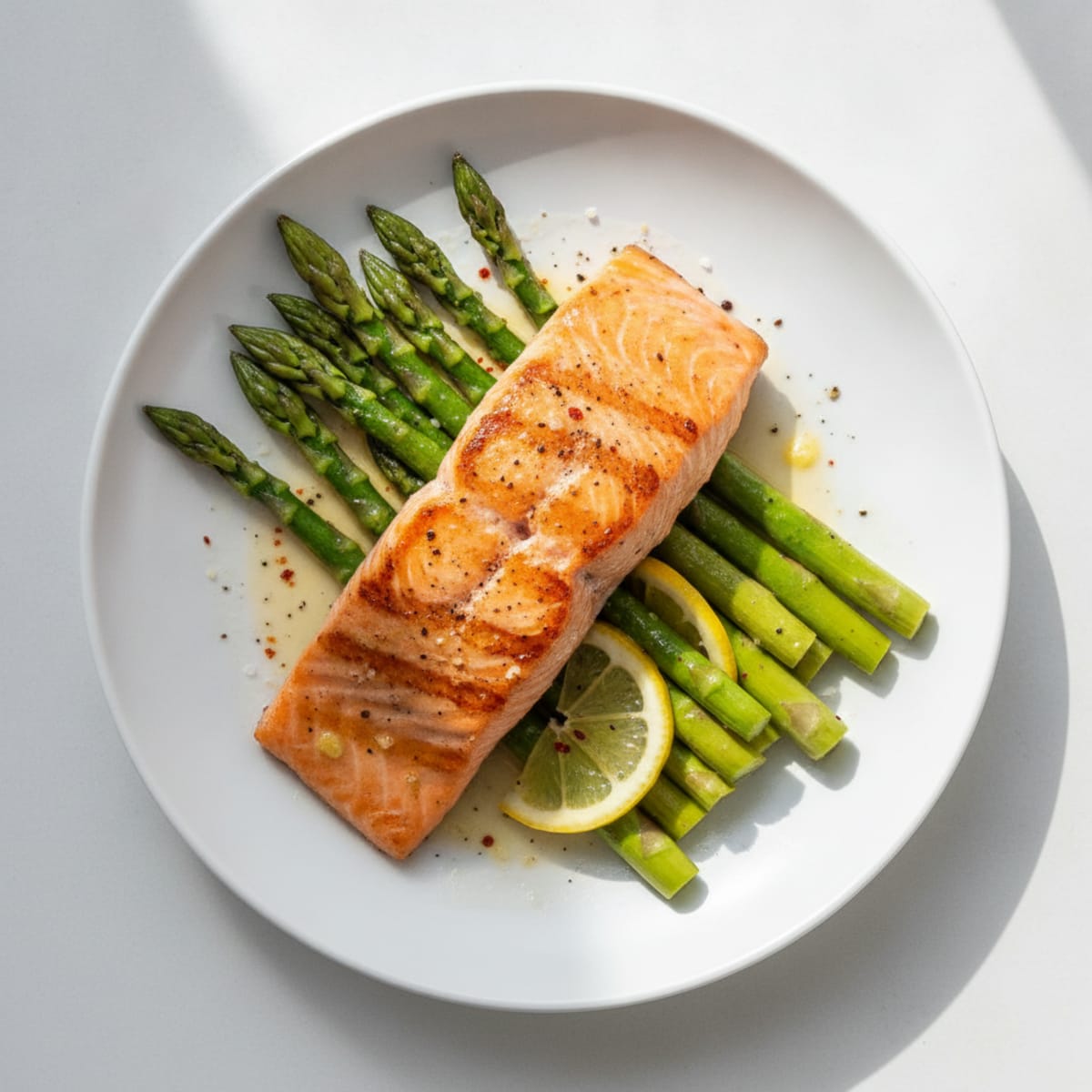 Air-Fried Salmon with Asparagus