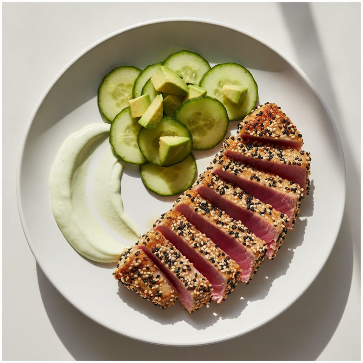 Pan-Seared Ahi Tuna with Wasabi Mayo