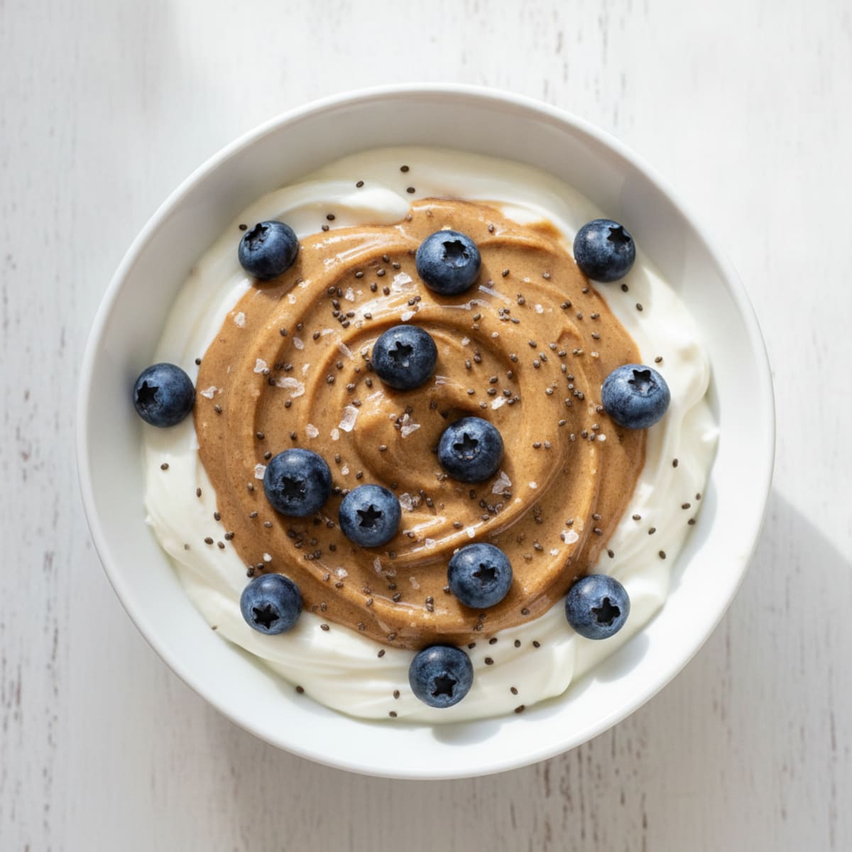 Greek Yogurt Protein Bowl with Almond Butter and Chia Seeds